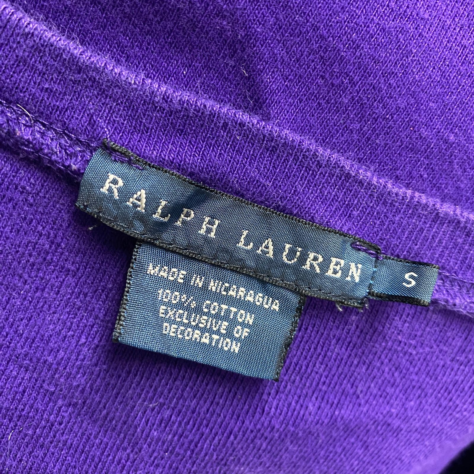 Ralph Lauren Blue Label Ralph Lauren Womens Size S Purple V Neck Blue Label T Shirt Size S / US 4 / IT 40 - 4 Thumbnail