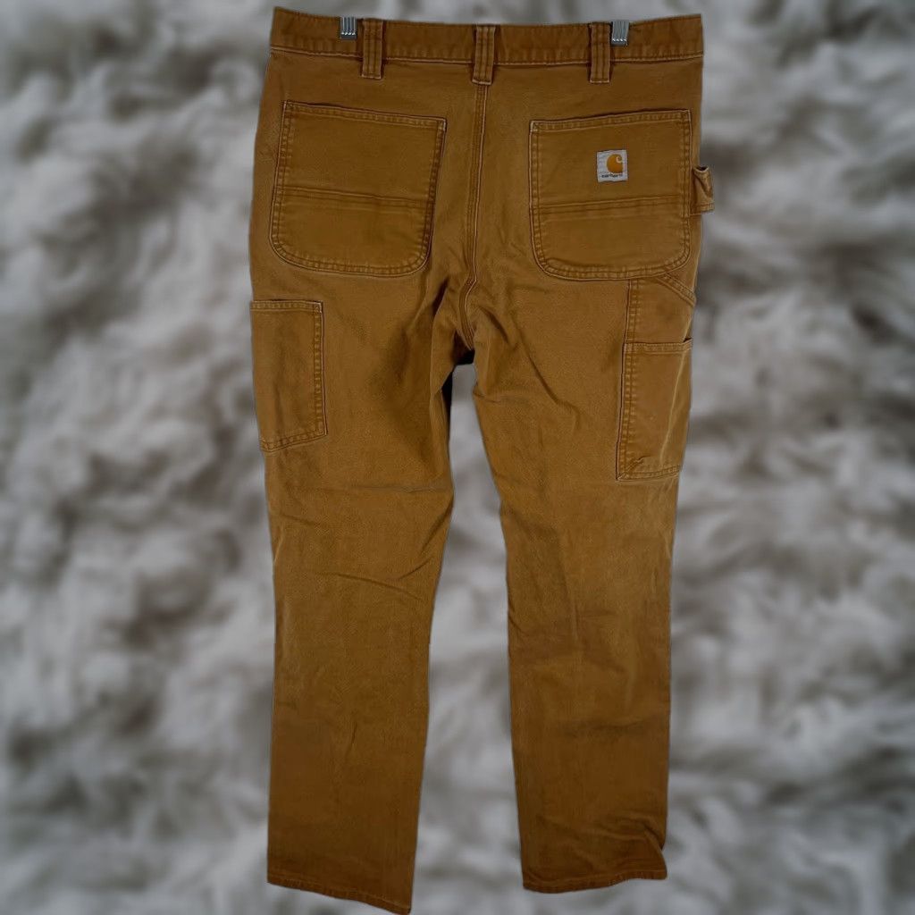 Carhartt Carhartt Pants Mens 36x32 Brown Straight Tapered Rugged Flex Duck Double-Front Size US 36 / EU 52 - 1 Thumbnail