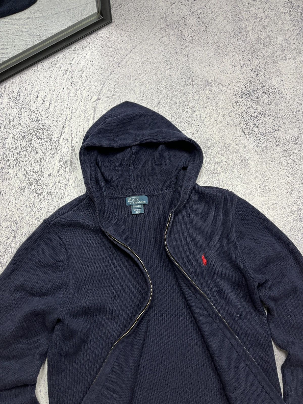 Polo Ralph Lauren × Ralph Lauren × Vintage Polo Ralph Lauren Vintage Knit Zip Up Hoodie Pony Y2K Hype Size US S / EU 44-46 / 1 - 9 Thumbnail