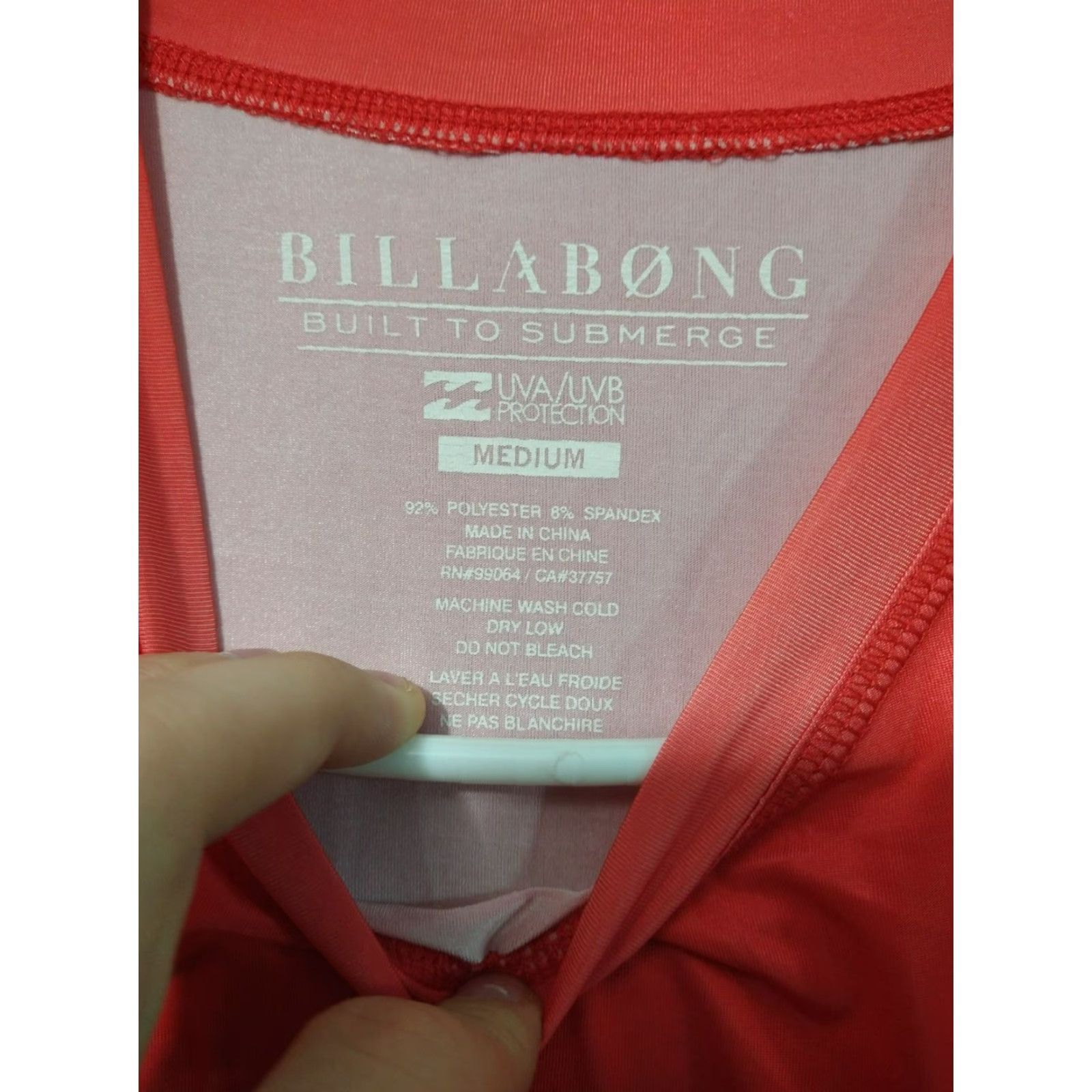Billabong Billabong Shirt Mens M Red Crew Neck Short Sleeve UPF UV Protection Breathable Moisture Wicking Quick Dry Logo Surf Skate Size US M / EU 48-50 / 2 - 5 Thumbnail