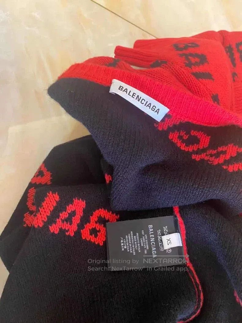 Balenciaga Balenciaga Red Full Letter Knitwear Size XS / US 0-2 / IT 36-38 - 7 Thumbnail