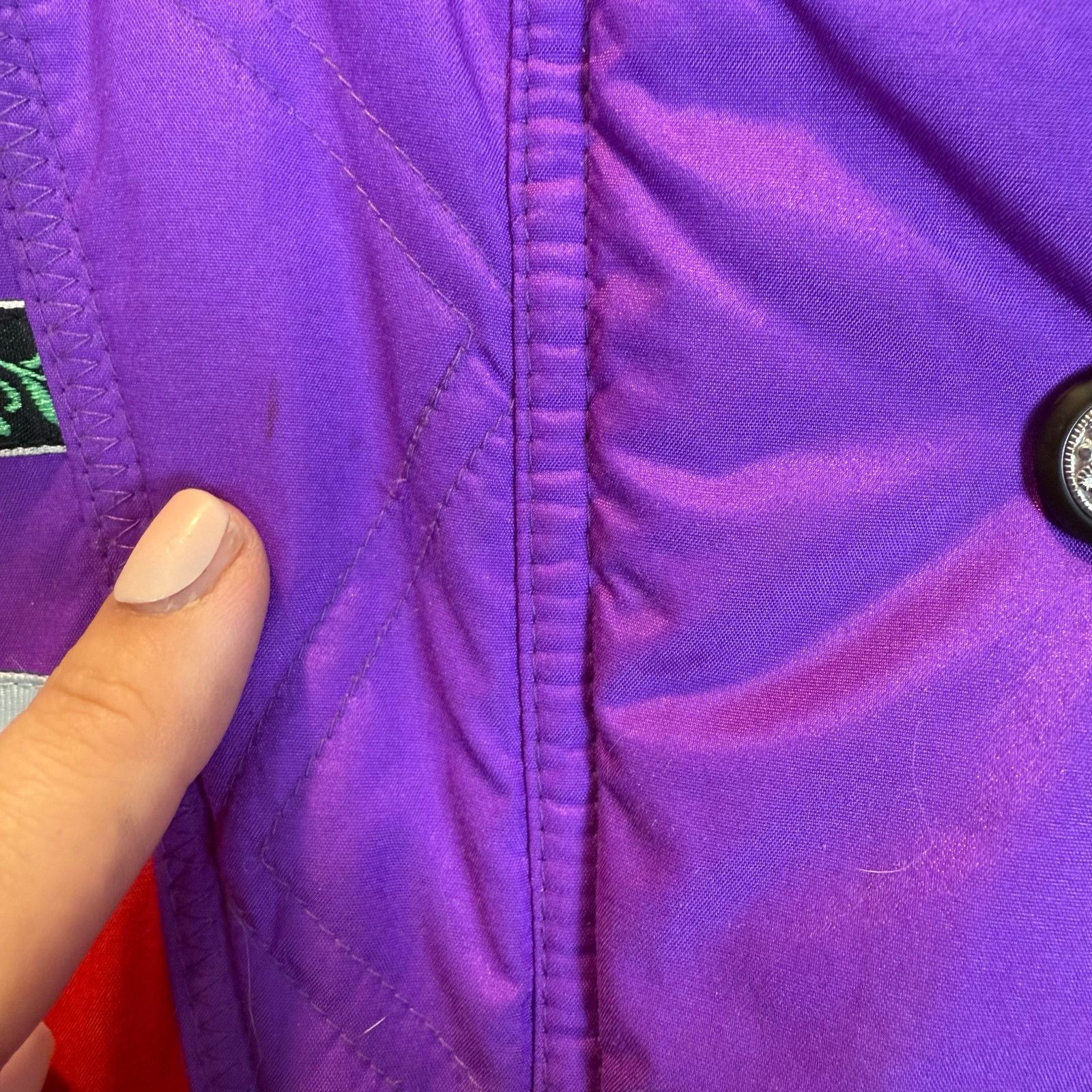Obermeyer VTG 80s Obermeyer Snowsuit Women Girls Red Purple Ski Bib Size ONE SIZE - 13 Thumbnail