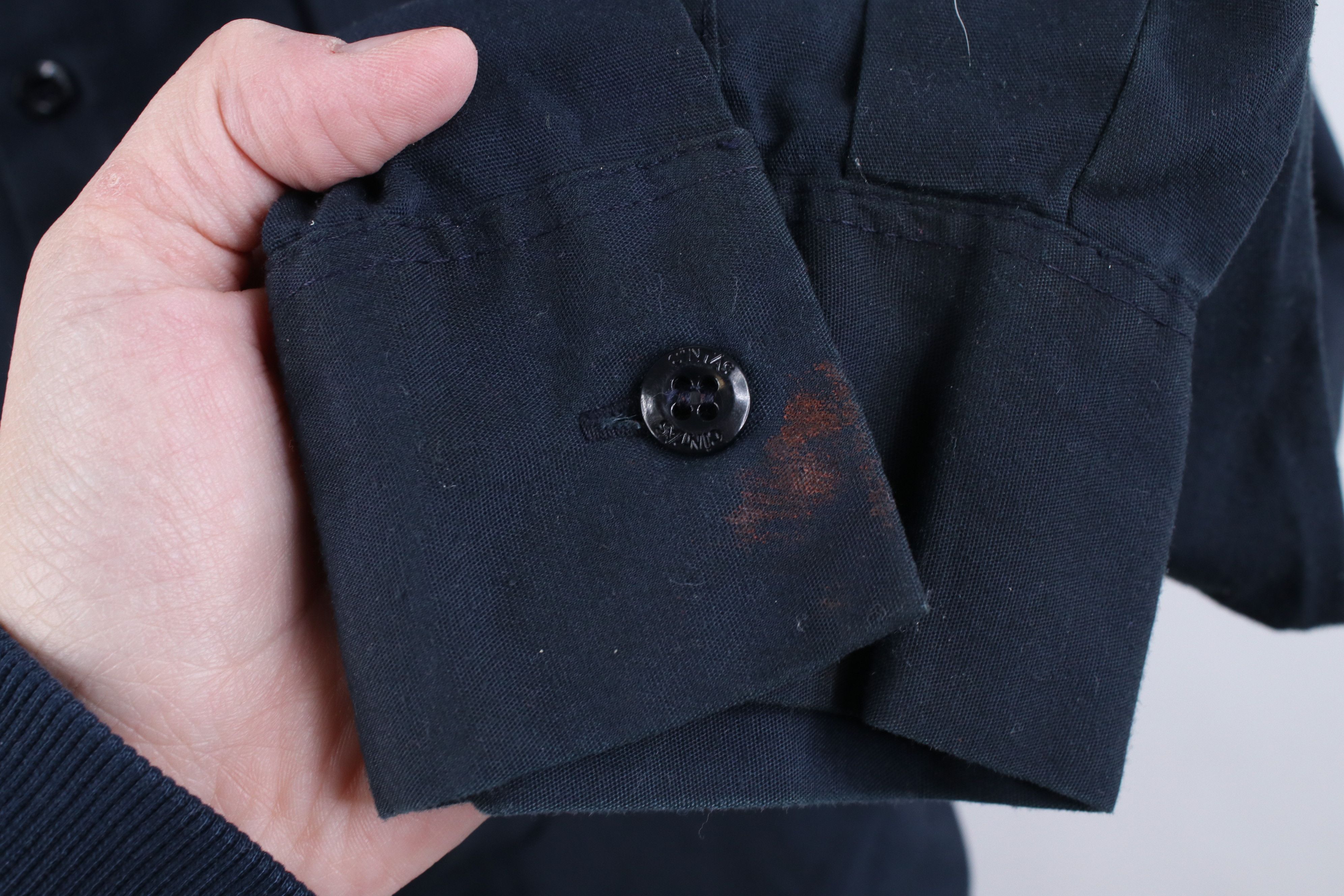 Vintage Vintage 90s Workwear Mechanic Button Shirt Blue USA Size US XL / EU 56 / 4 - 12 Thumbnail