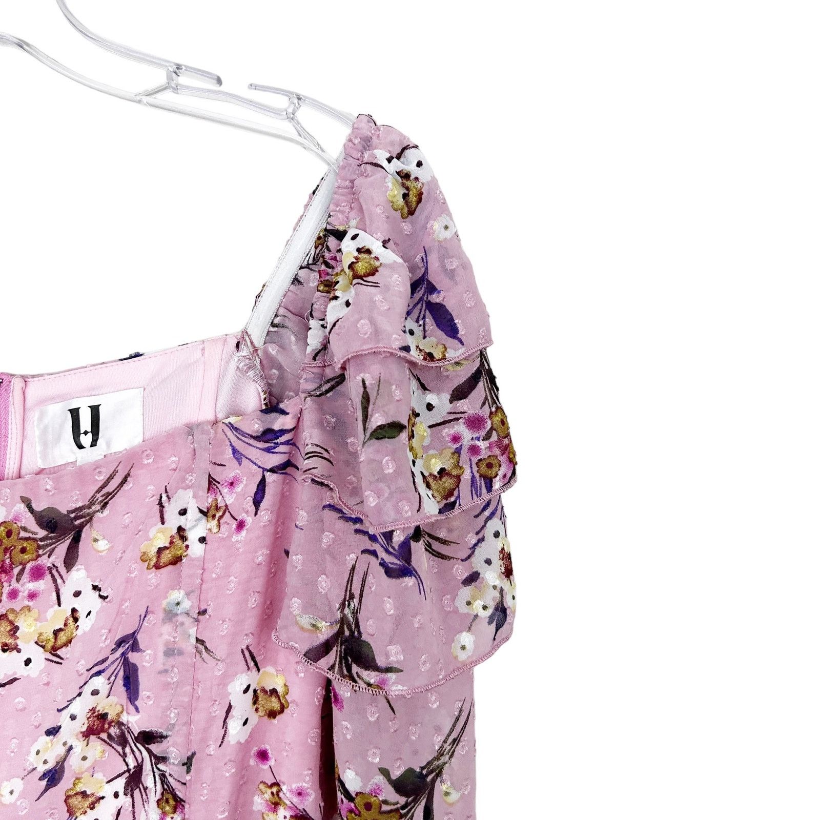 Other Forever Unique Floral Long Sleeve Tiered Ruffle Dress 16 Size XXL / US 16-18 / IT 52-54 - 2 Thumbnail