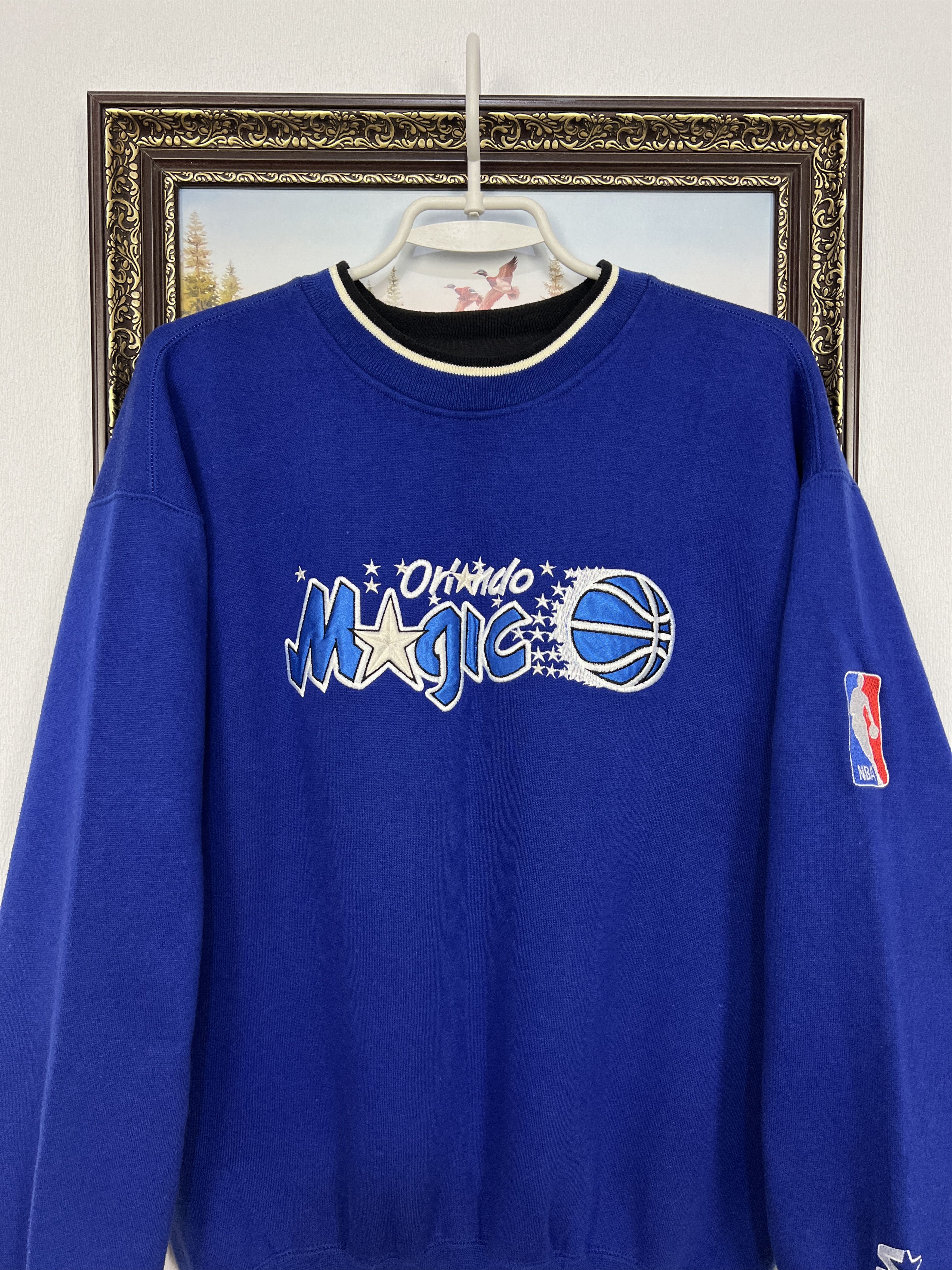 Starter Vintage 90's Starter Orlando Magic NBA Blue Sweatshirt Size US M / EU 48-50 / 2 - 2 Thumbnail