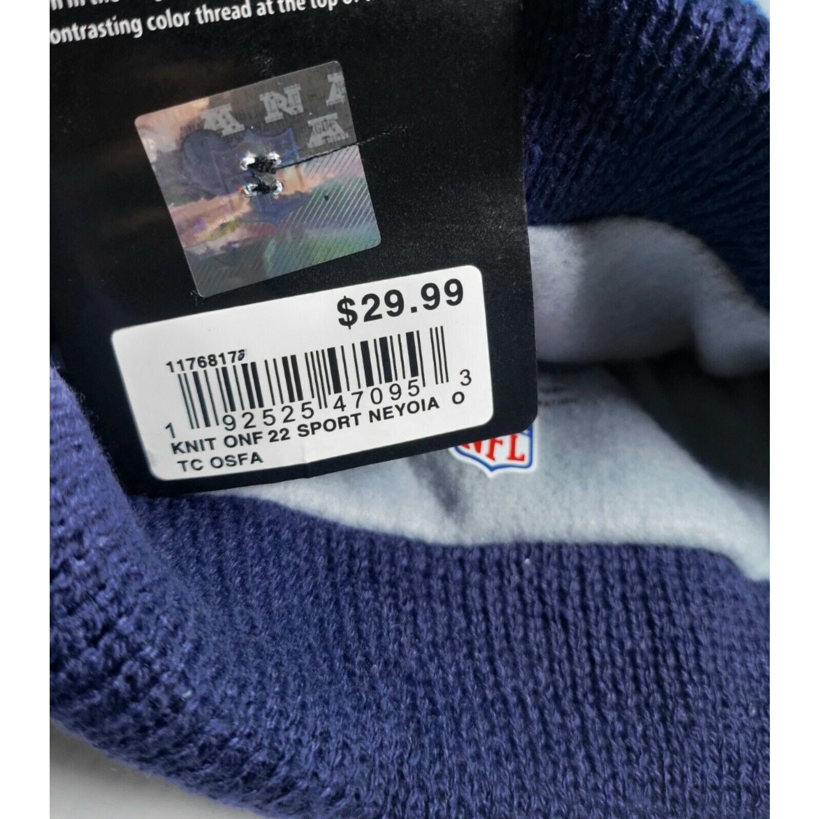 Other NWT Tennessee Titans Sports Knit Pom Beanie Fleece Lined Size ONE SIZE - 4 Thumbnail
