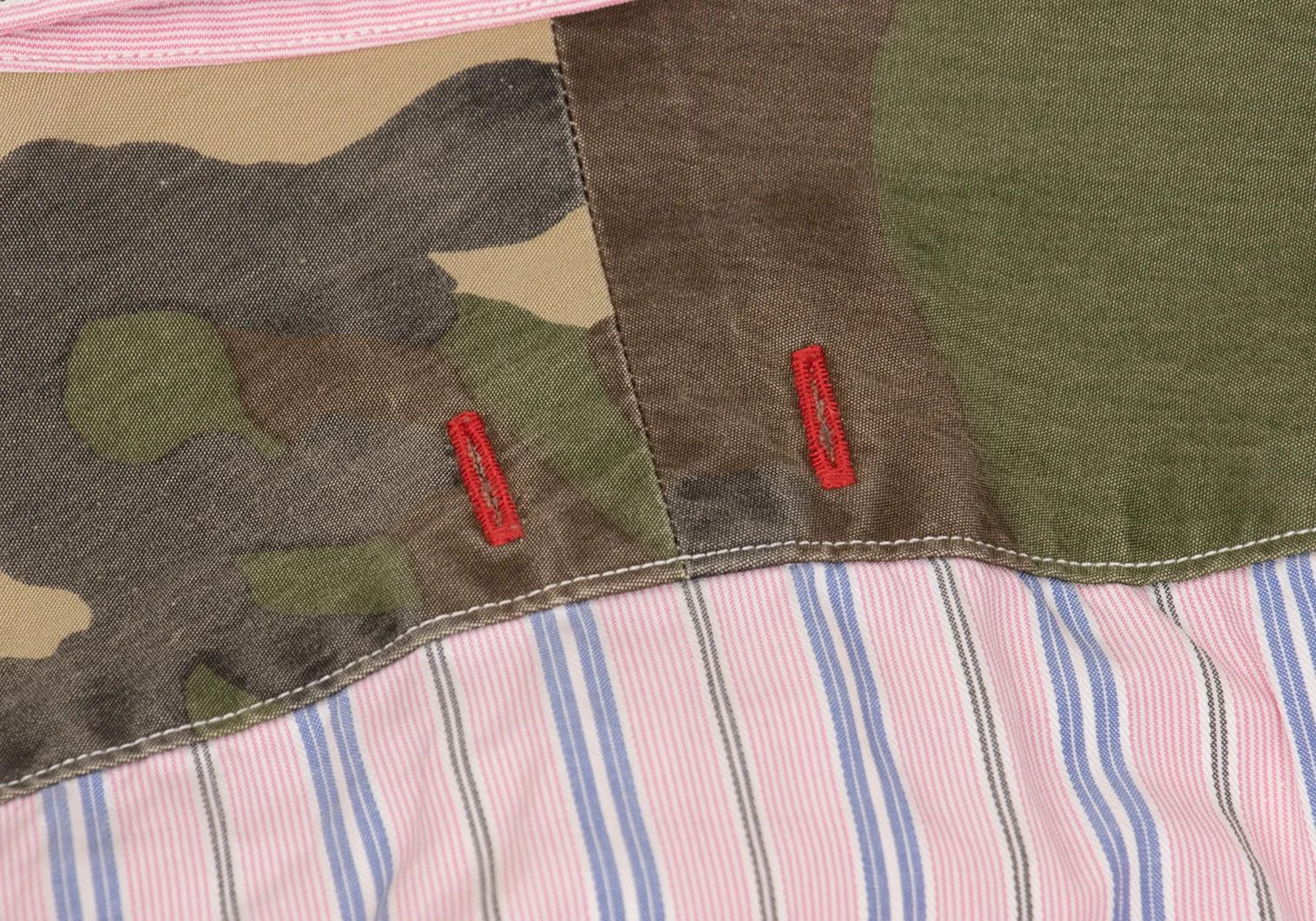 Junya Watanabe Camouflage Yoke Stripe Shirt in Pink Sax Size US S / EU 44-46 / 1 - 15 Thumbnail