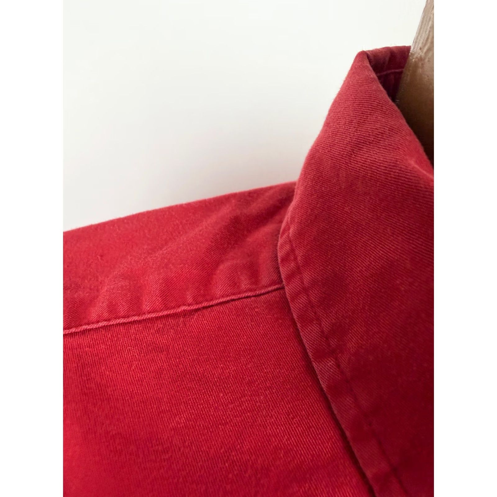 Ralph Lauren VINTAGE Ralph Lauren Blake Shirt XL Oversized Button-Up Red Cotton Twill 90s Preppy Mens Size US XL / EU 56 / 4 - 4 Thumbnail