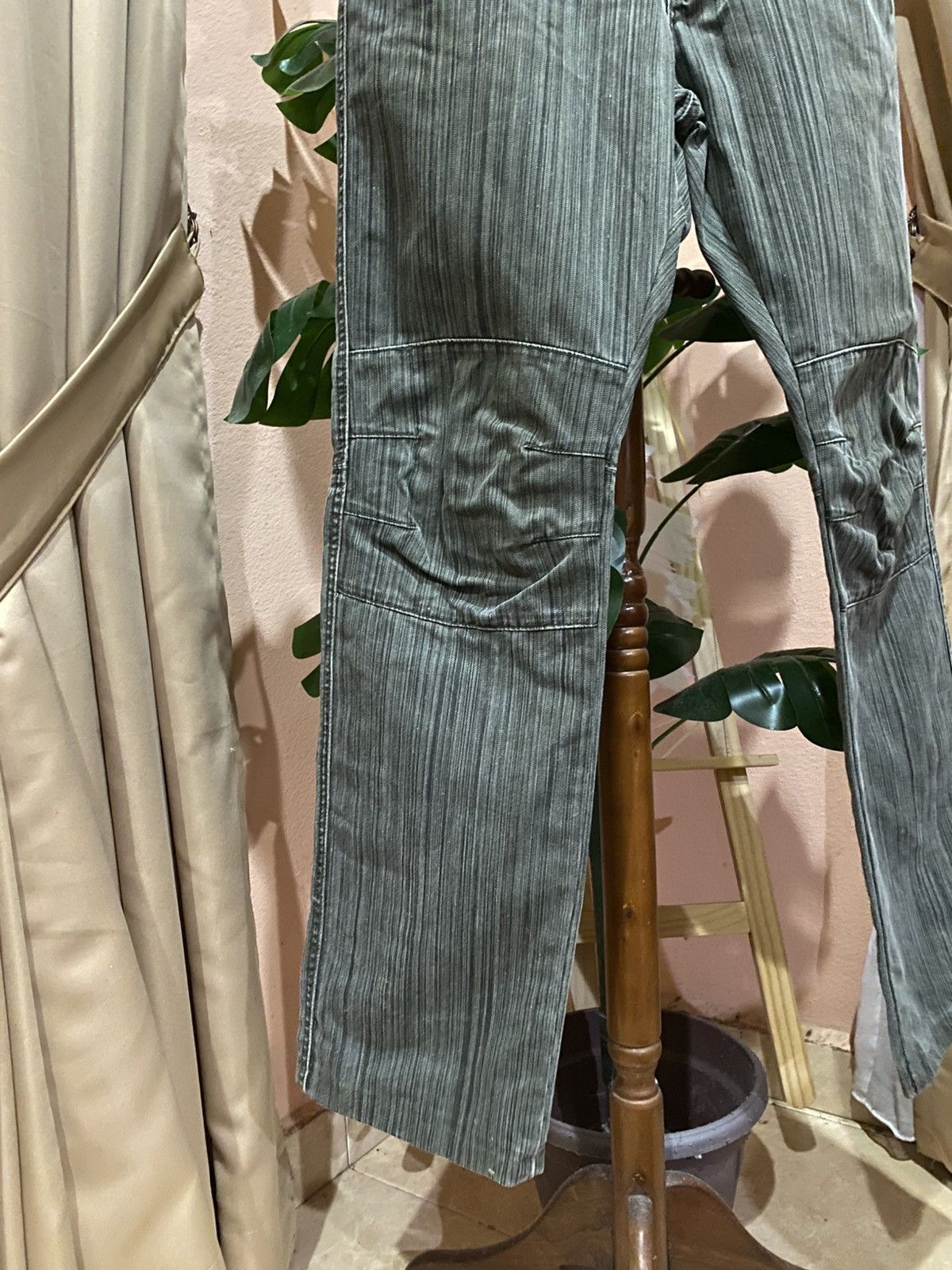 Japanese Brand Memory Special Japanese Grey Pinstripe Workwear Trousers Size US 30 / EU 46 - 5 Thumbnail