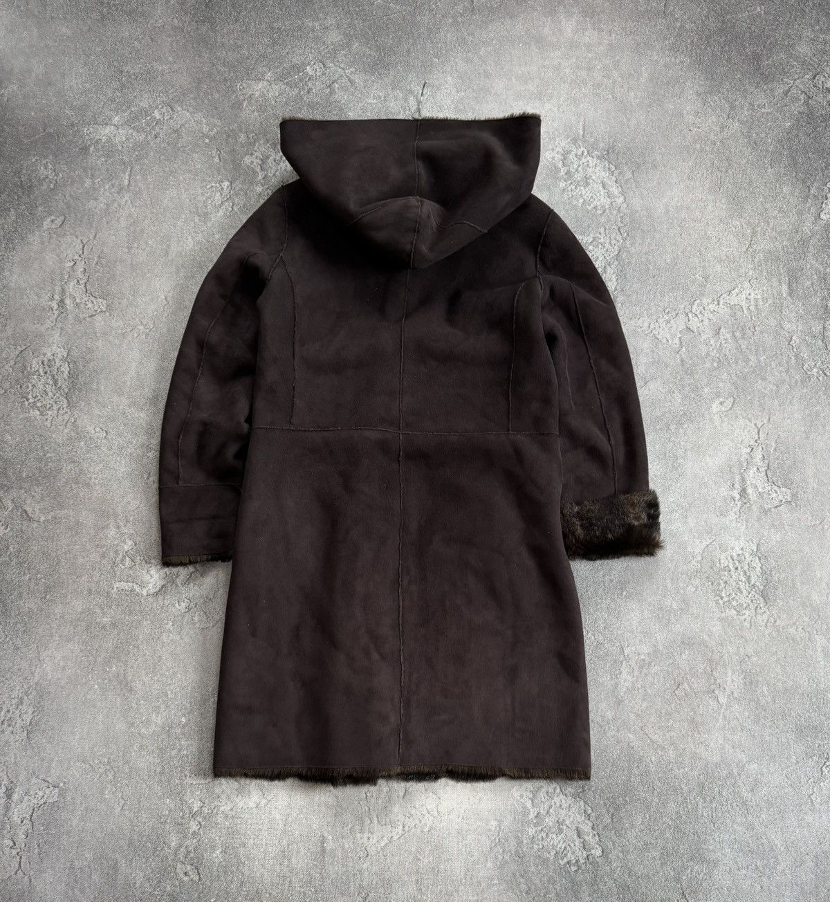 Armani Armani Jeans EU44/US8 brown Faux Fur coat hooded jacket 90s Size M / US 6-8 / IT 42-44 - 19 Thumbnail