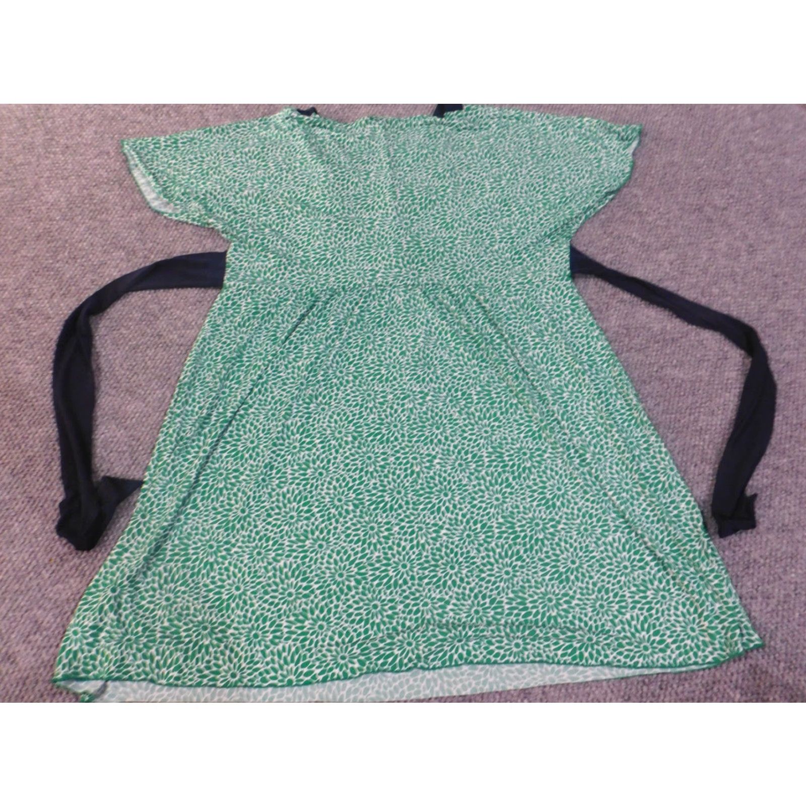 Torrid Torrid Dress A-Line Womens Plus Size 20 Green Knee Length V-Neck Pullover Polyester Geometric Causal Fall Stretch Raglan Sleeve Size 3XL / US 20-22 - 7 Thumbnail