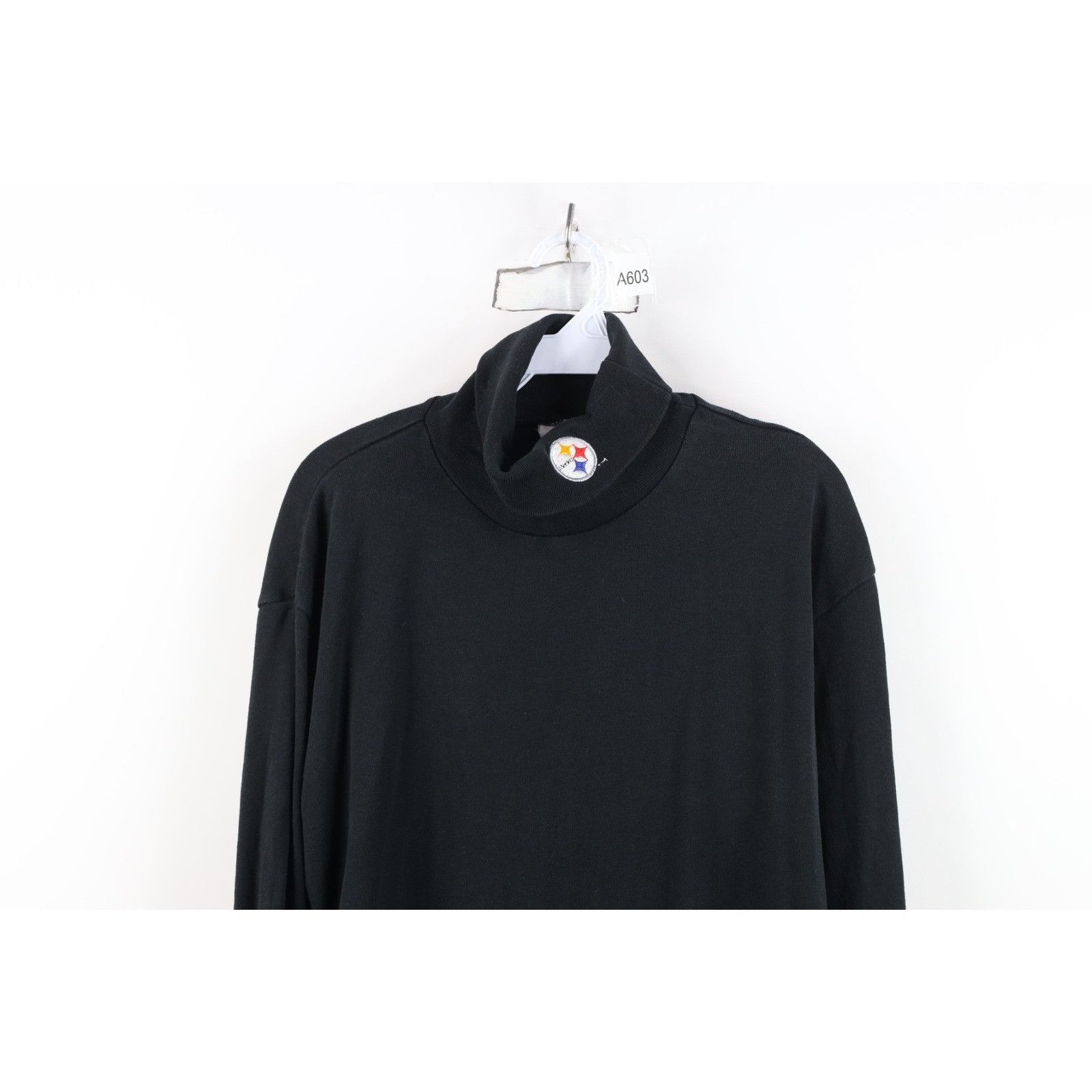Majestic Vintage 90s Majestic Ribbed Pittsburgh Steelers Turtleneck Size US XL / EU 56 / 4 - 2 Thumbnail