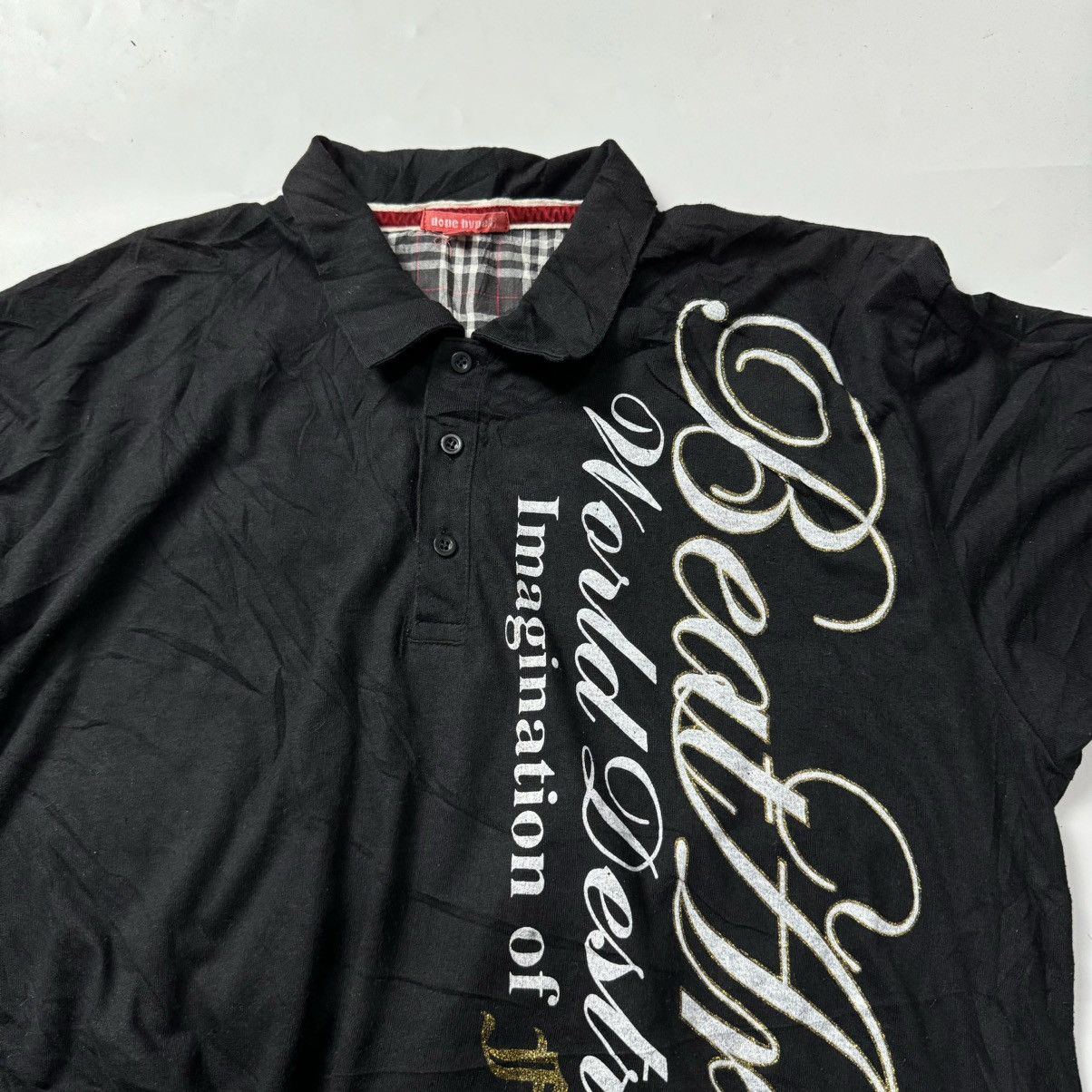 If Six Was Nine × Japanese Brand × Le Grande Bleu (L.G.B.) Dope hyper poem polo shirt Size US XL / EU 56 / 4 - 6 Thumbnail