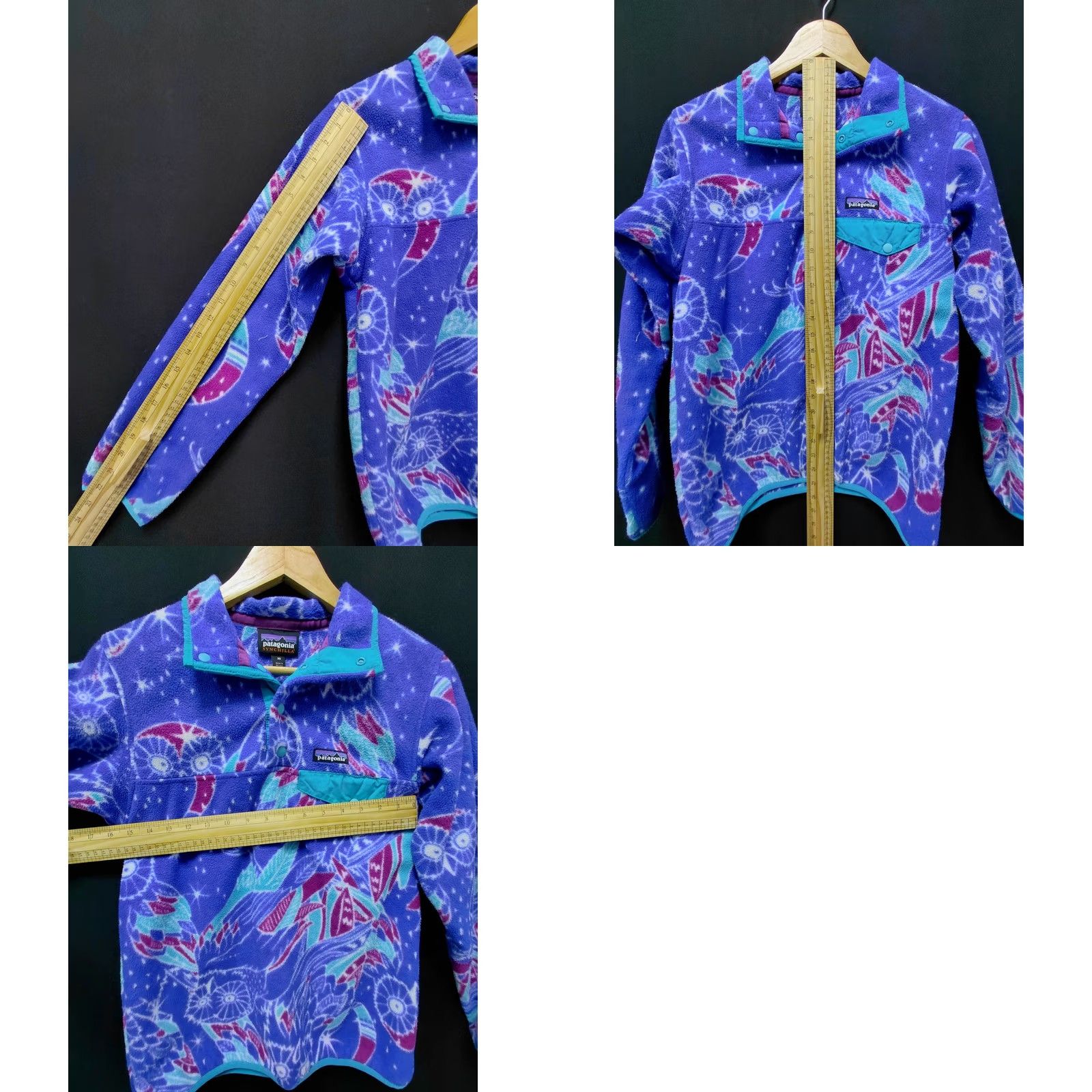 Patagonia VINTAGE Patagonia Synchilla Snap-T Fleece Pullover Jacket Southwestern Print Blue XS Women’s Regular Size XS Size XS / US 0-2 / IT 36-38 - 8 Thumbnail