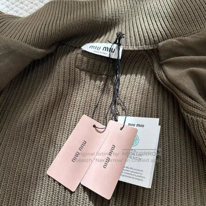 Miu Miu Miu Miu Green Wool Logo Long Winter Coat . Size S / US 4 / IT 40 - 6 Thumbnail