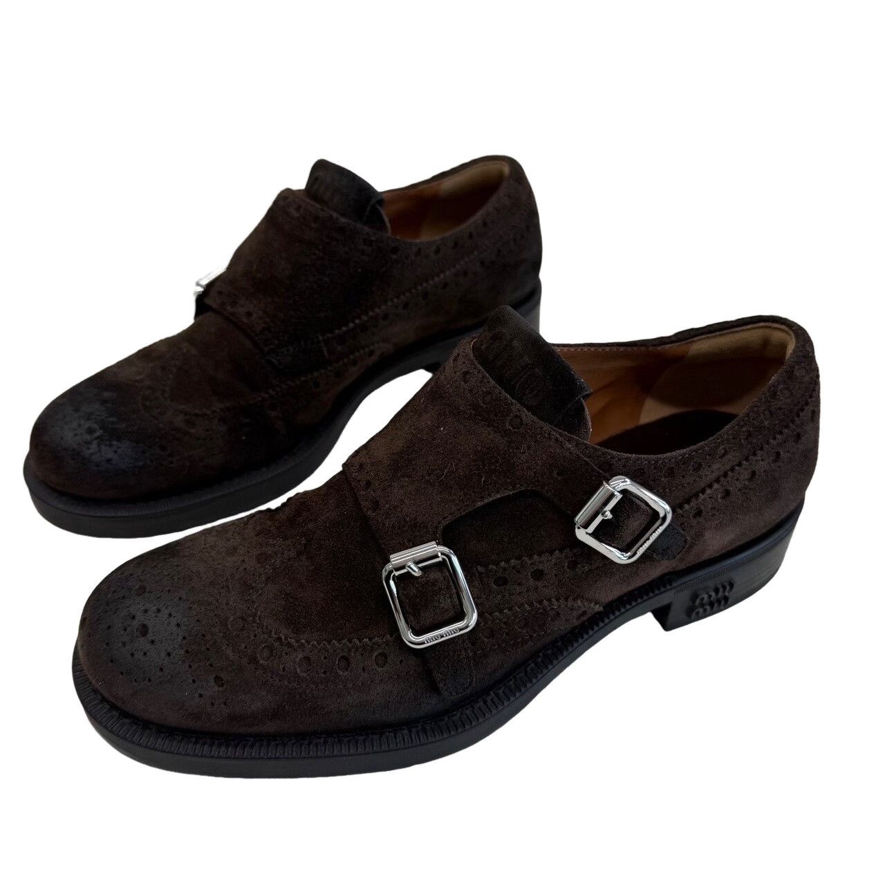 Church's × Miu Miu Miu Miu x Church's Suede Double Monk Shoes Size 35 Size US 5 / IT 35 - 1 Thumbnail