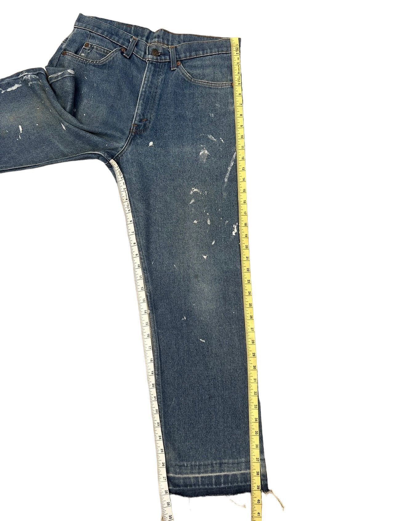 Levi's × Vintage 70s 80s Levi’s Orange Tab Released Hem Painter Denim Flare Size US 32 / EU 48 - 5 Thumbnail