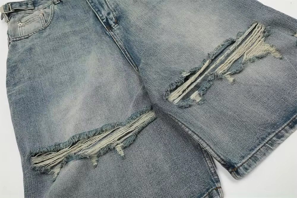 Japanese Brand Design Ripped Lux Wash Jorts Vintage Y2K Style Size US 32 / EU 48 - 7 Thumbnail