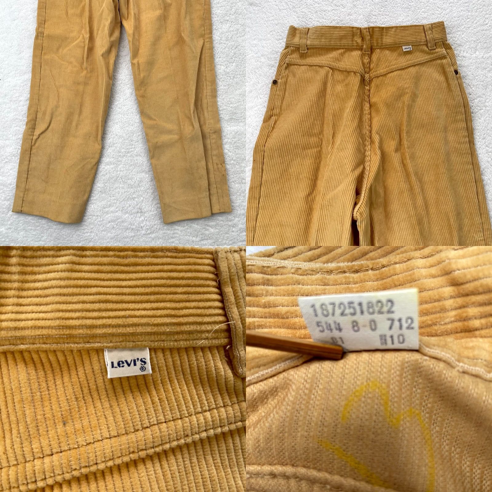 Levi's VINTAGE Levi's Corduroy Pants Womens 26x26 Gold 5 Pocket Straight Leg 90s 80s Size 26" / US 2 / IT 38 - 8 Thumbnail