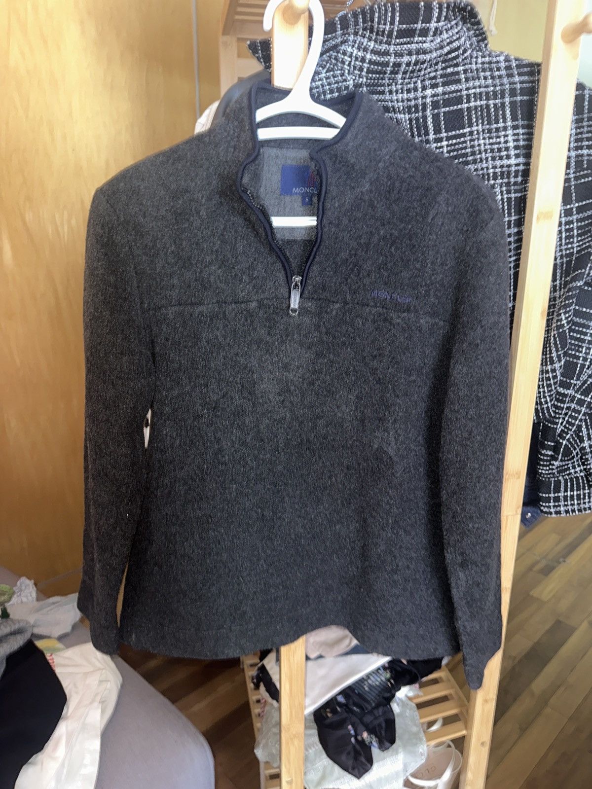 Moncler Momcler Fleece Quarter-zip Size US S / EU 44-46 / 1 - 1 Thumbnail