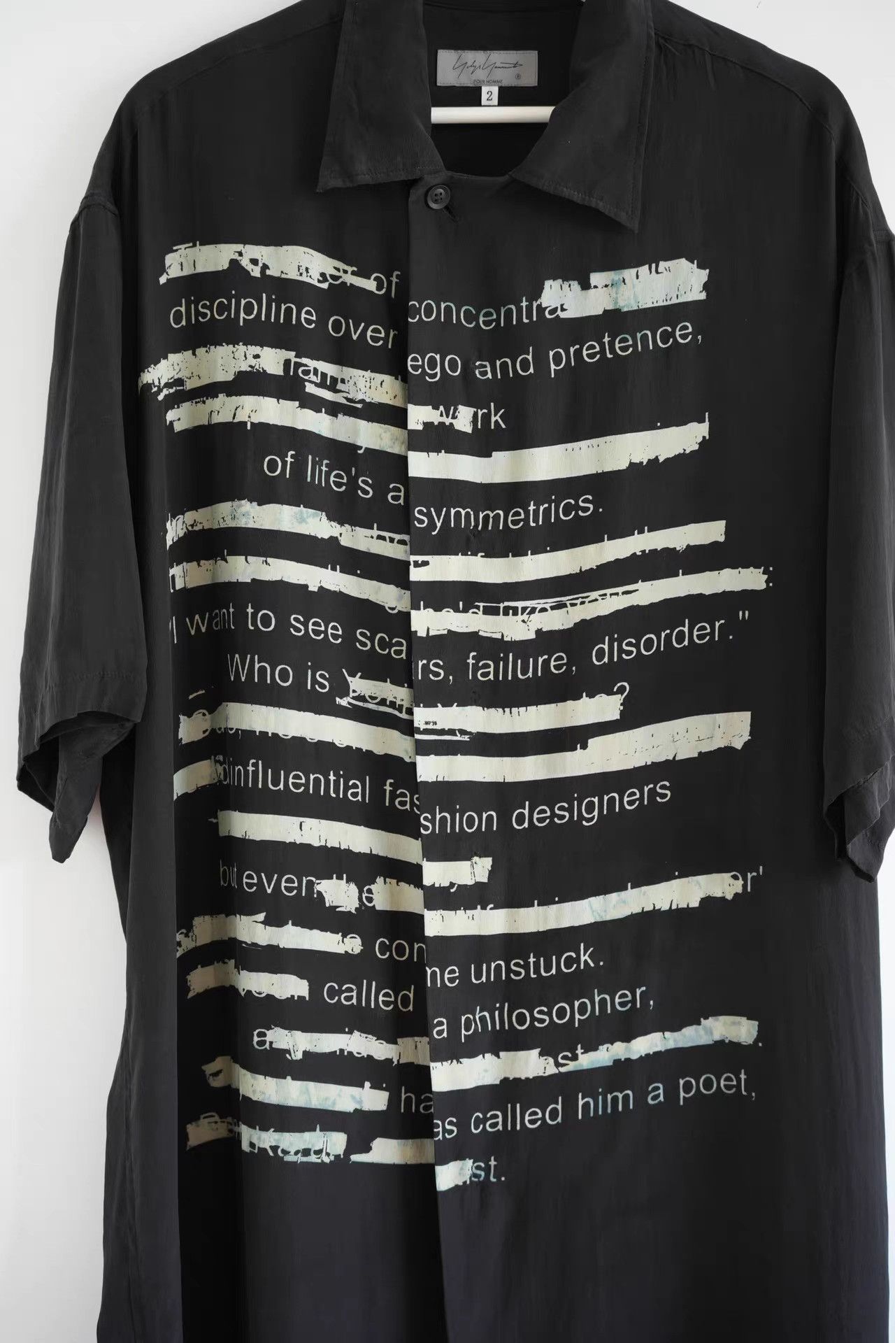 Yohji Yamamoto Yohji Yamamoto 22ss Dinner Slogan Silk Shirt K4 Size US M / EU 48-50 / 2 - 3 Thumbnail
