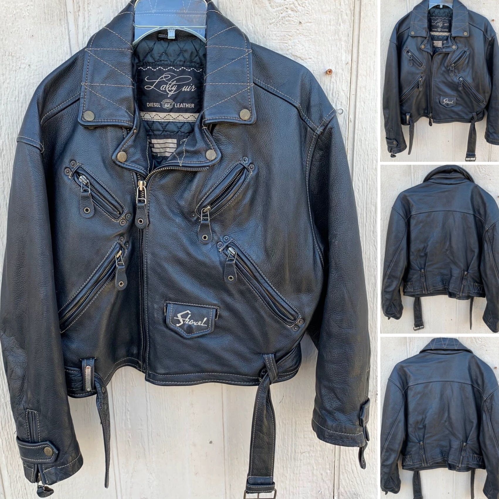 Diesel VINTAGE Diesel Lady Cuir Leather Brown Leather Moto Jacket Biker Motorcycle Size M Women Size M / US 6-8 / IT 42-44 - 3 Thumbnail