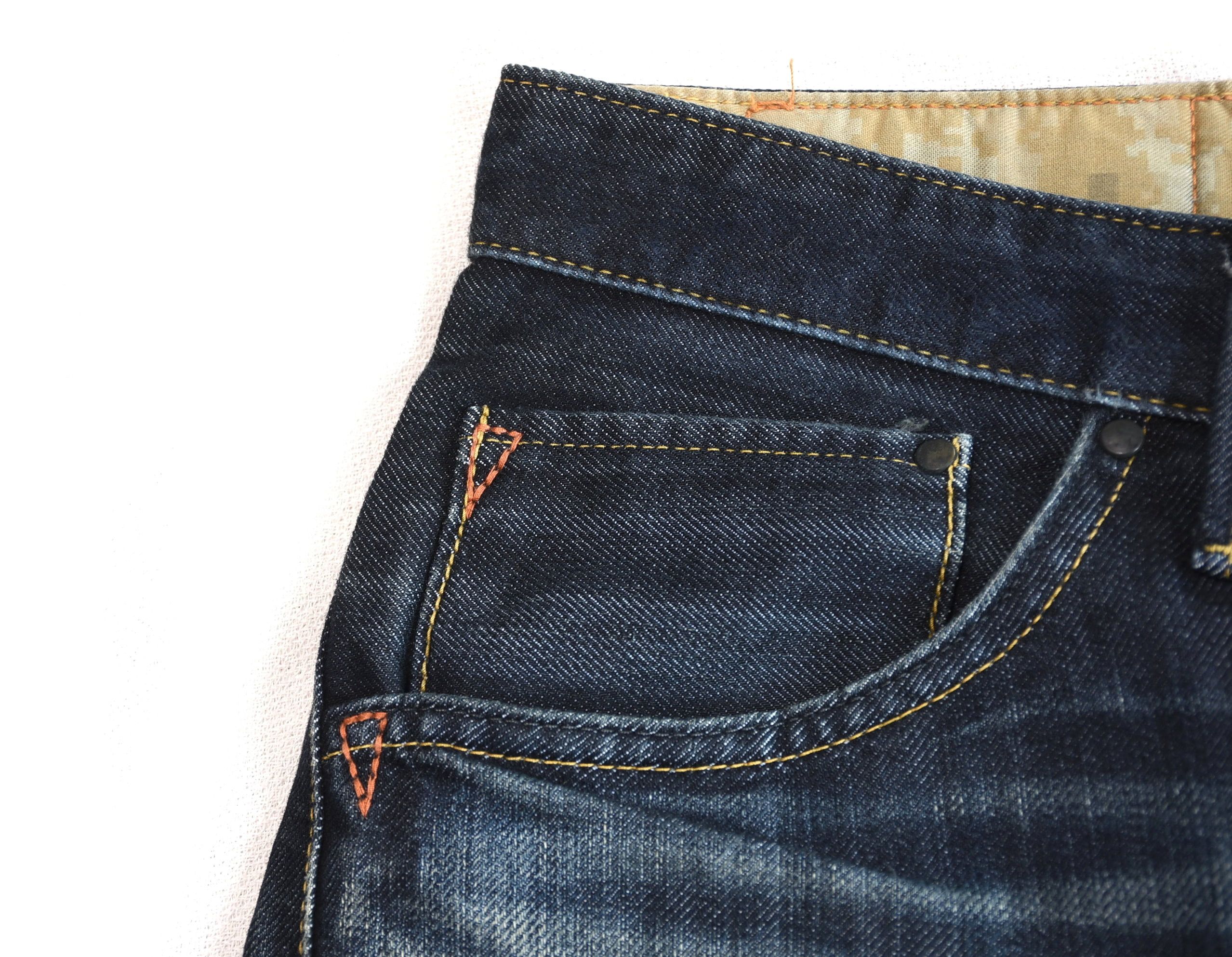 Edwin × Hysteric Glamour × Japanese Brand Edwin Distressed three-dimensional cut denim pants Size US 30 / EU 46 - 3 Thumbnail