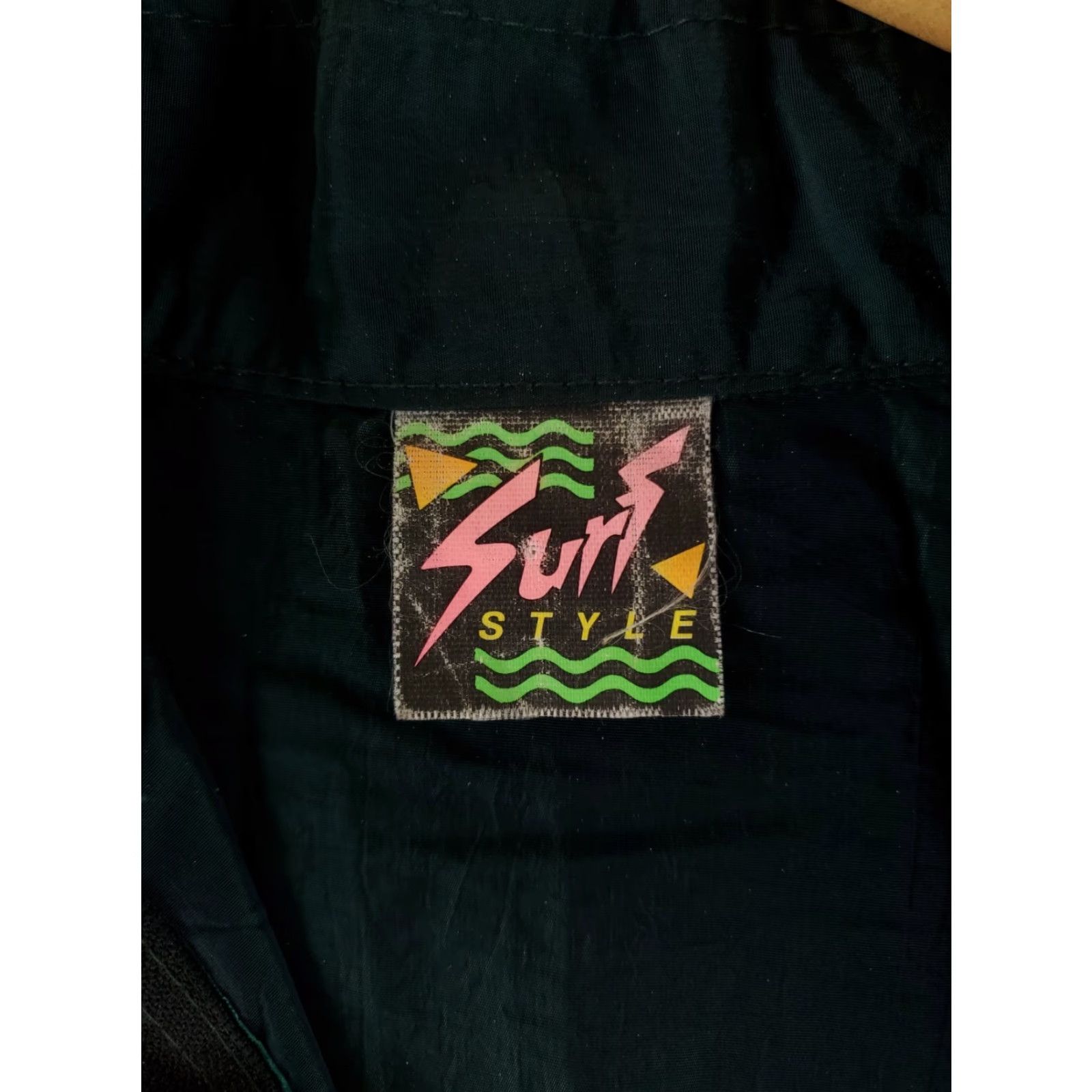 Vintage VINTAGE Surfstyle 1/4 Zip Pullover Jacket VTG 80s 90s Iridescent Spellout Mens One Size Green Jacket Mens Size US M / EU 48-50 / 2 - 4 Thumbnail