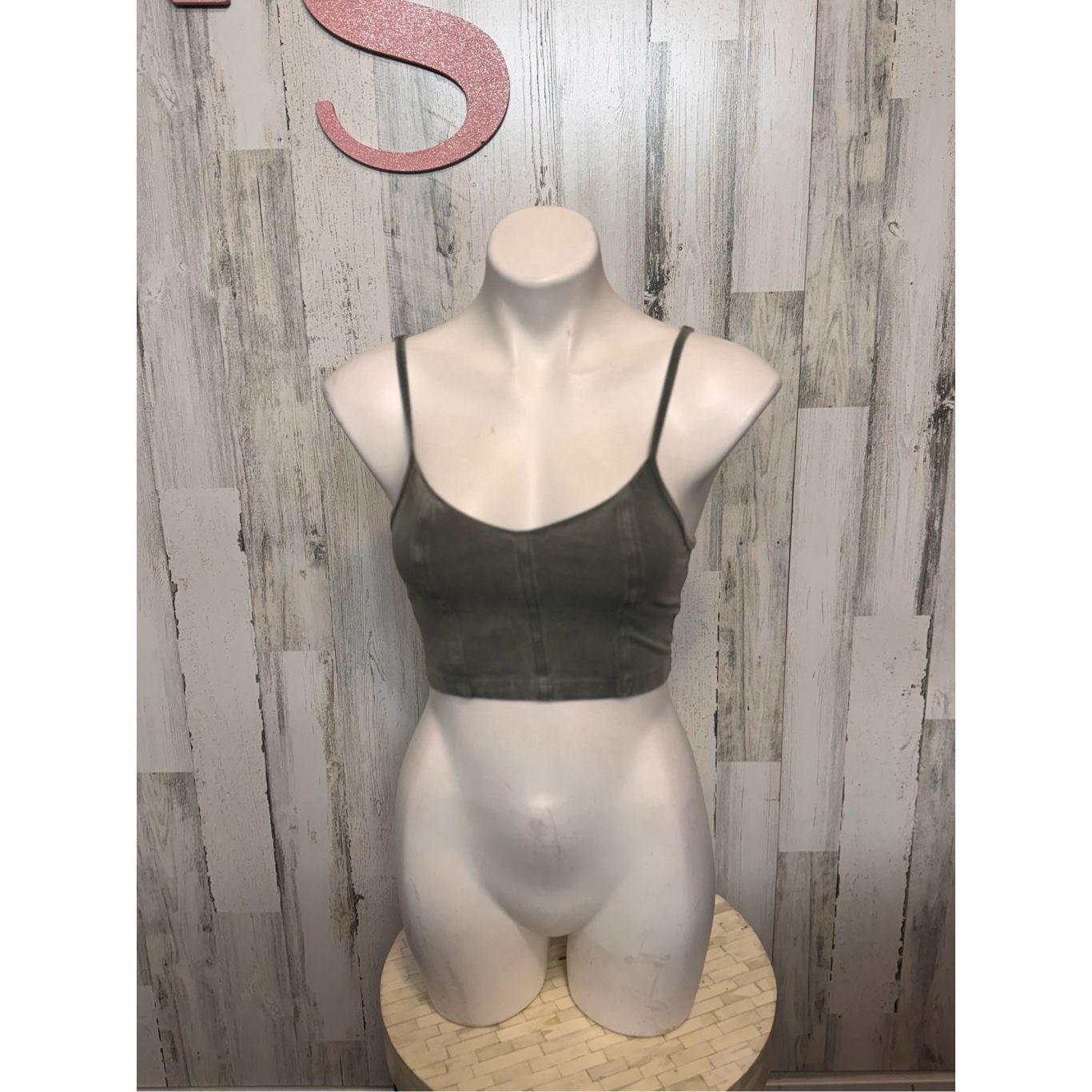 Other OFFLINE by Aerie Green Crop Tank Top XS Size XS / US 0-2 / IT 36-38 - 3 Thumbnail