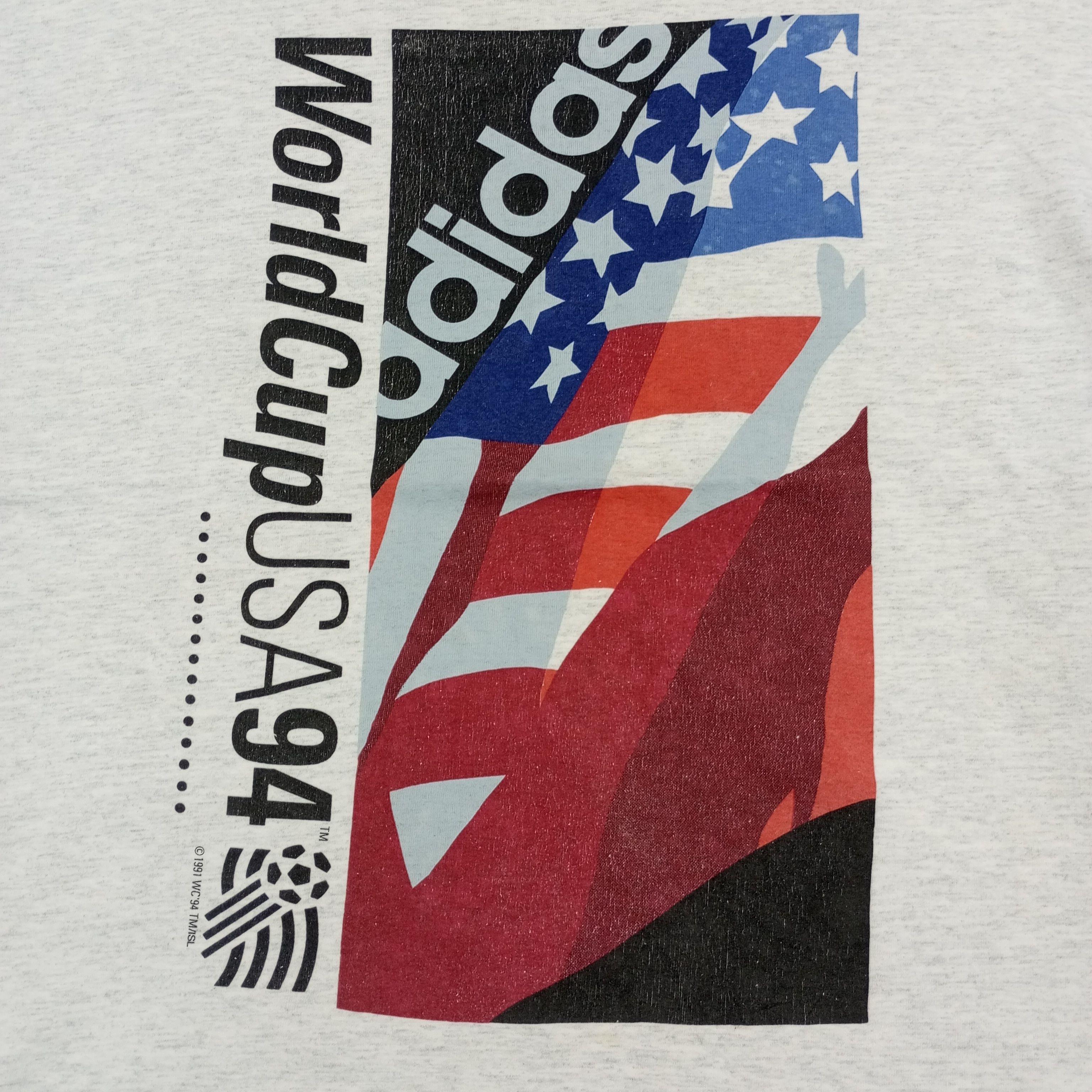 Adidas × Vintage Adidas World Cup USA 1994 Vintage Distressed Tshirt Size US XL / EU 56 / 4 - 2 Thumbnail
