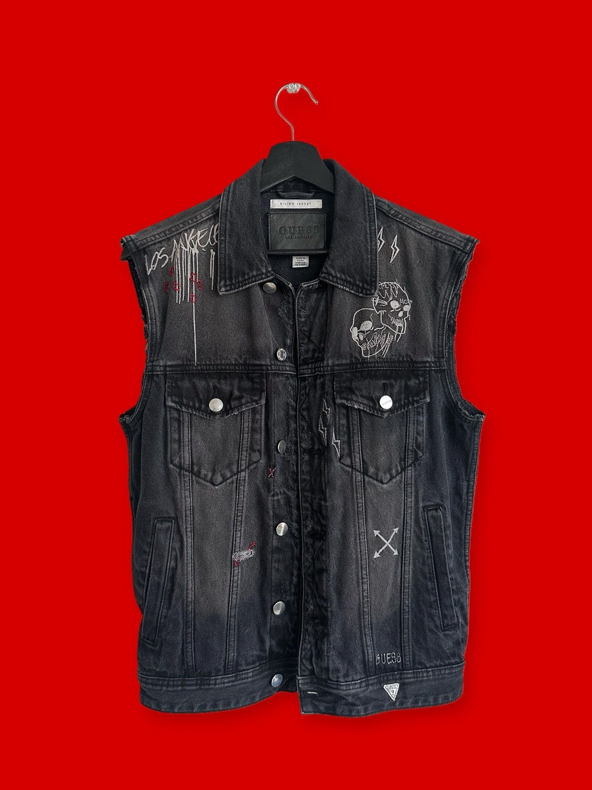 Guess Guess Punk Embroidered Vest Size US S / EU 44-46 / 1 - 1 Thumbnail
