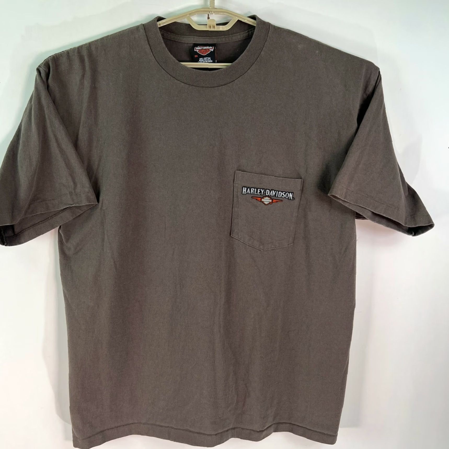 Harley Davidson VINTAGE Harley-Davidson T-Shirt Gray Mens XL Graphic 1990s R.K. Stratman Motorcycle US Size US XL / EU 56 / 4 - 3 Thumbnail