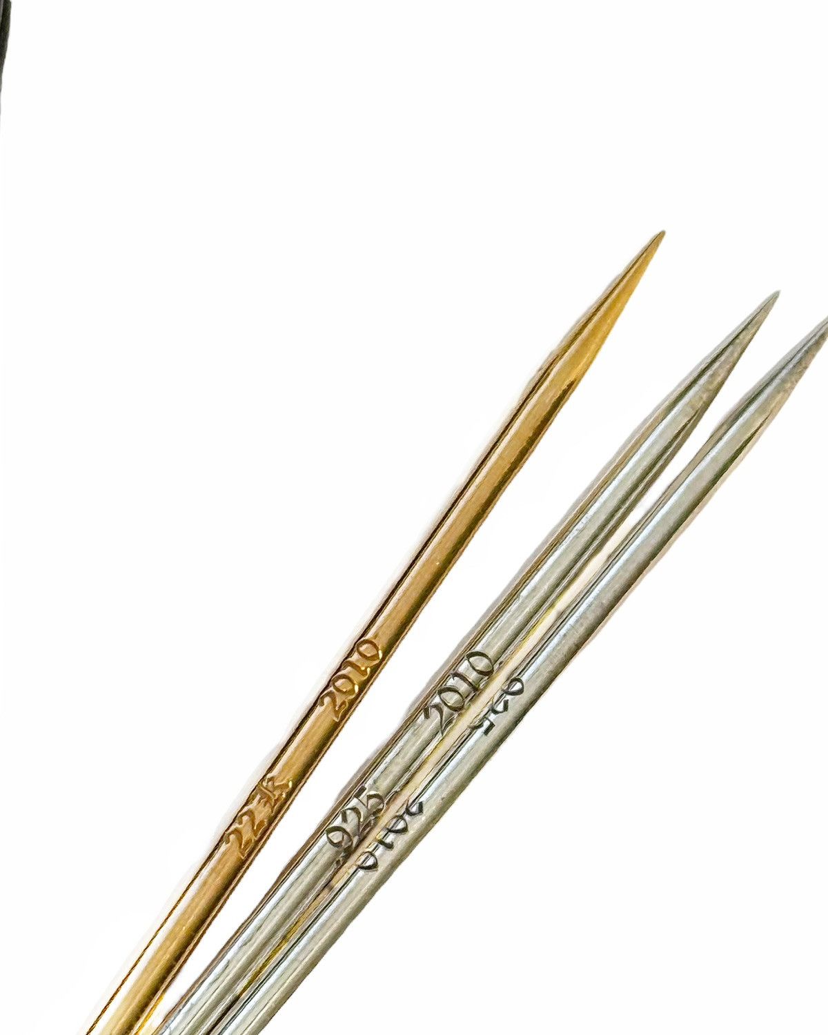 Chrome Hearts 2010 22K Gold and Sterling Silver Toothpick Set Size ONE SIZE - 2 Thumbnail