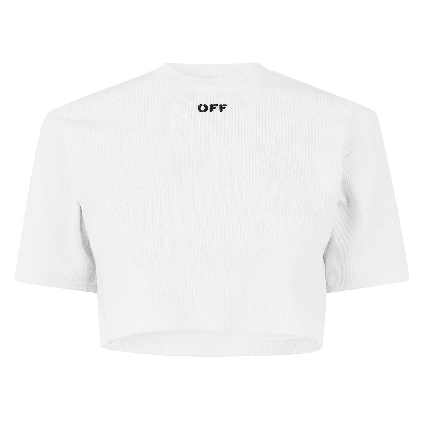 Off-White o1g2r1mq1224 Cropped T-Shirts in White Size S / US 4 / IT 40 - 1 Thumbnail