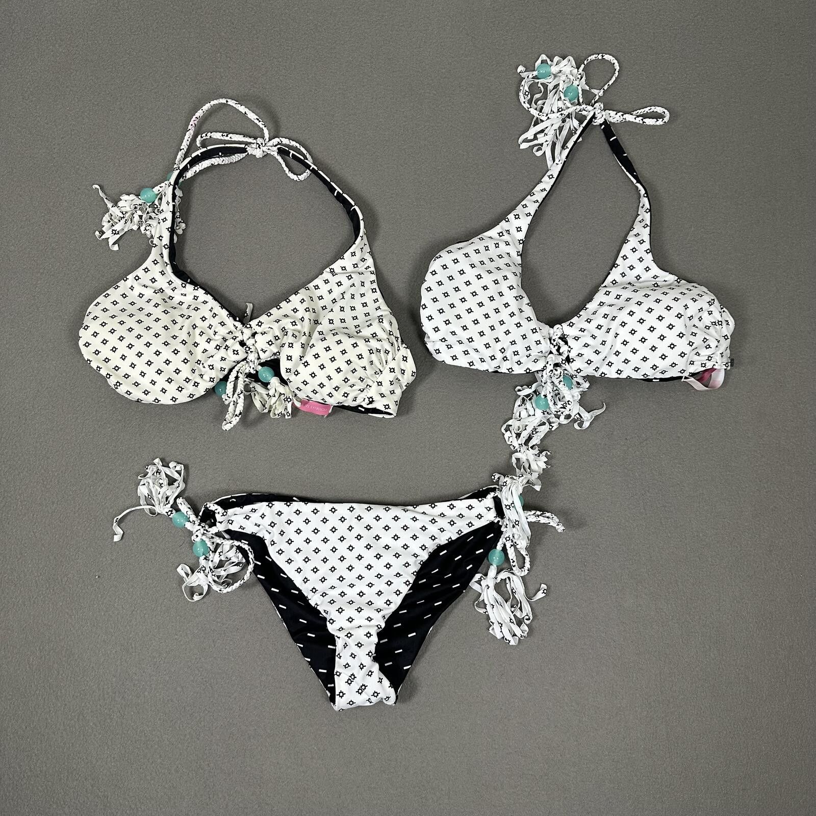 Other Victoria’s Secret Bikini Reversible Black While Polka Dor Size ONE SIZE - 3 Thumbnail