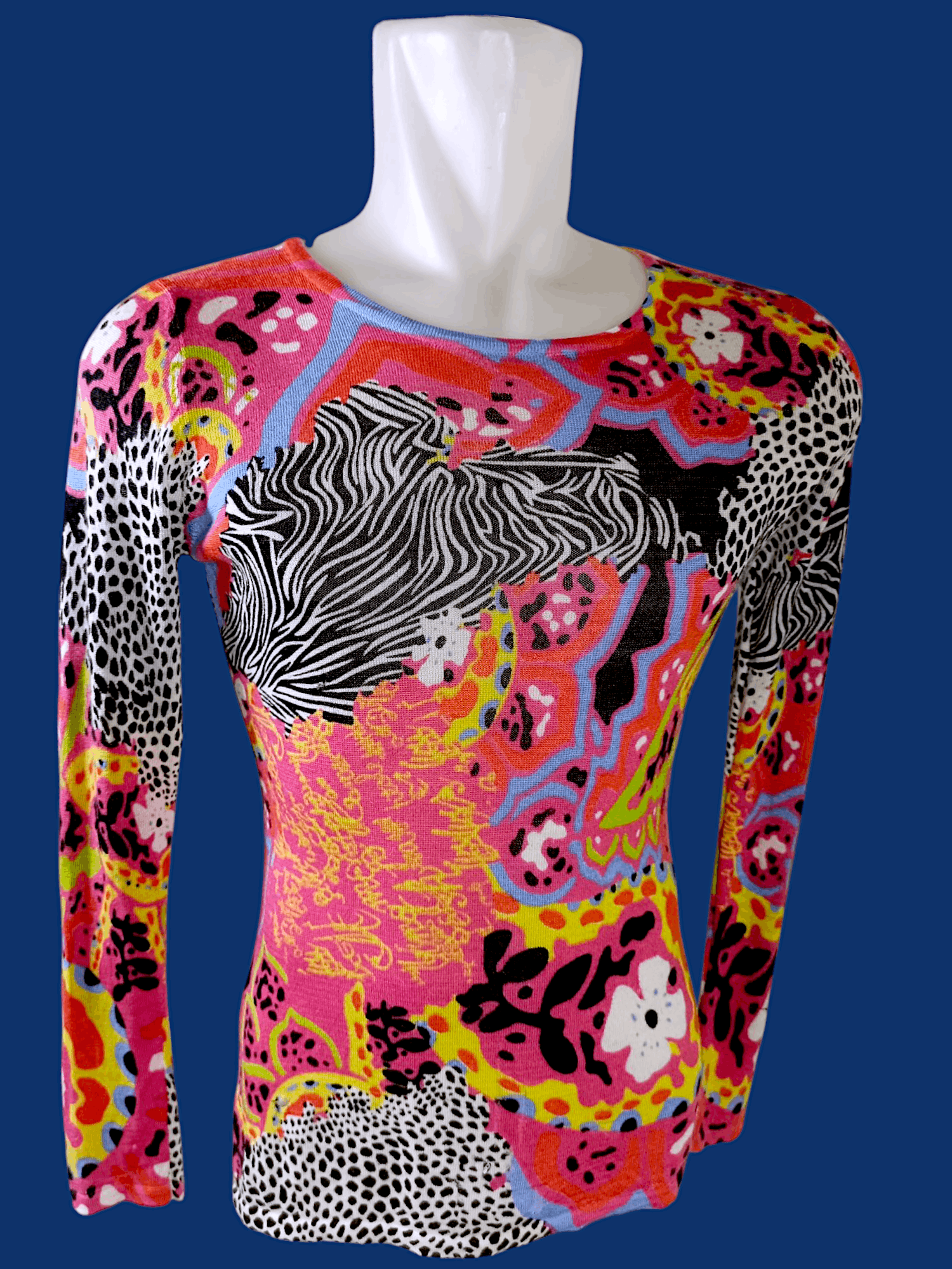 Japanese Brand UNKNOWN BRANDS Full print Long Sleeve T Shirt Y2K Style Size US M / EU 48-50 / 2 - 4 Thumbnail