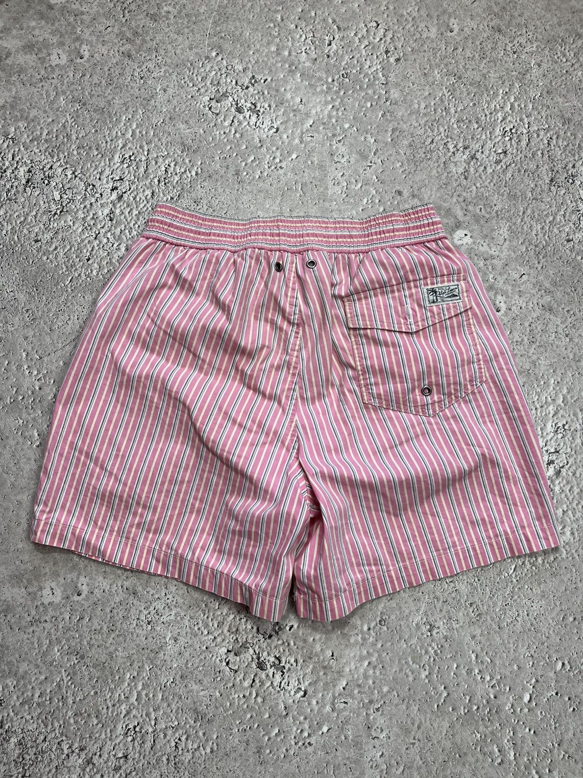 Polo Ralph Lauren Polo Ralph Lauren Pink Striped Swim Shorts Mesh Lined Size S Size US 30 / EU 46 - 10 Thumbnail
