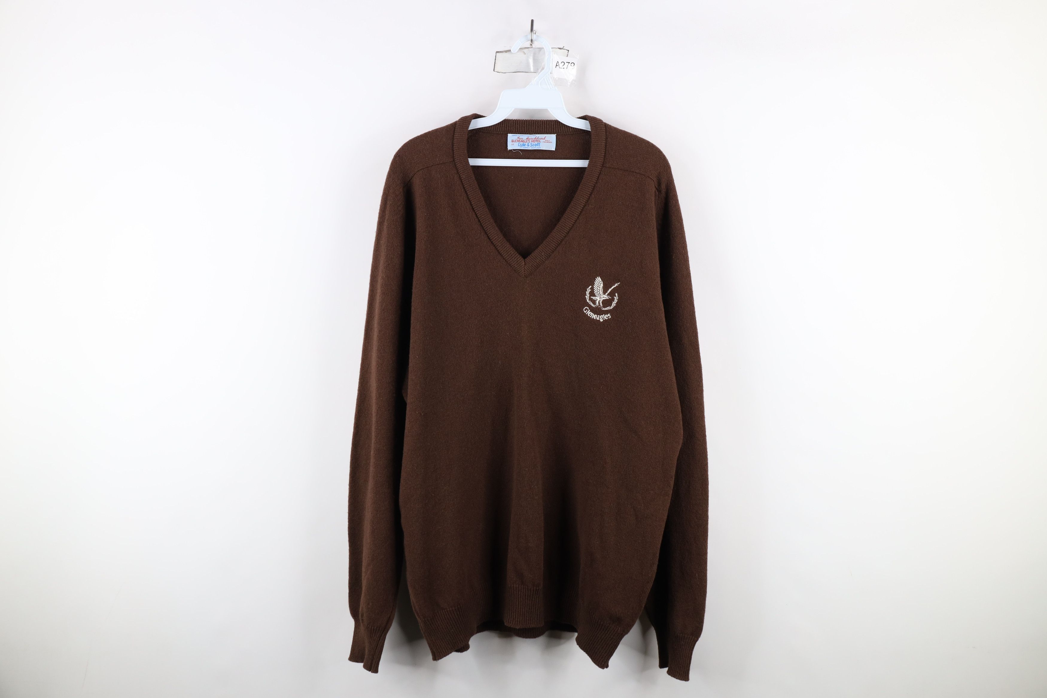 Vintage Vintage 70s Marchbank Gleneagles Wool Knit Sweater Brown Size US XL / EU 56 / 4 - 1 Thumbnail