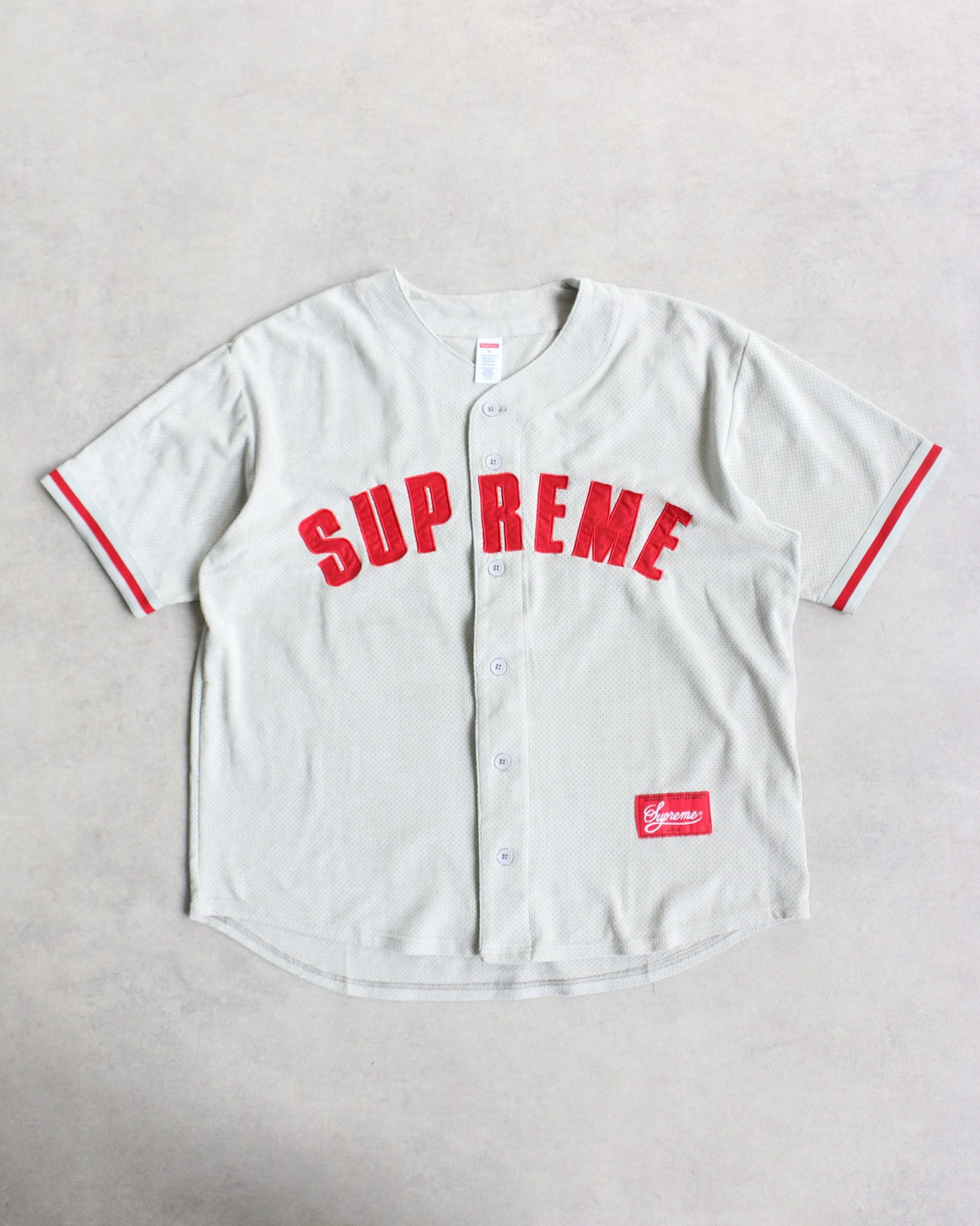 Supreme Supreme Ultrasuede Mesh Baseball Jersey | Grailed