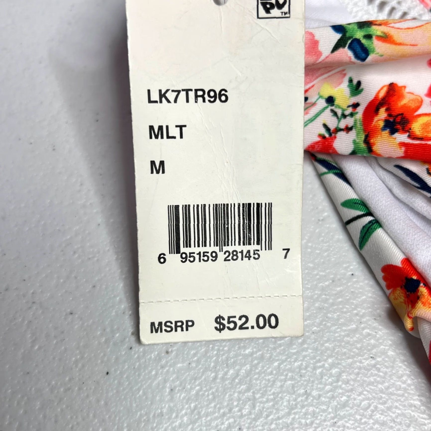 Lucky Brand Lucky Brand Bikini Bottom M White Multicolor Floral Beach Summer Swim Bottom Women Size 32" / US 10 / IT 46 - 7 Thumbnail