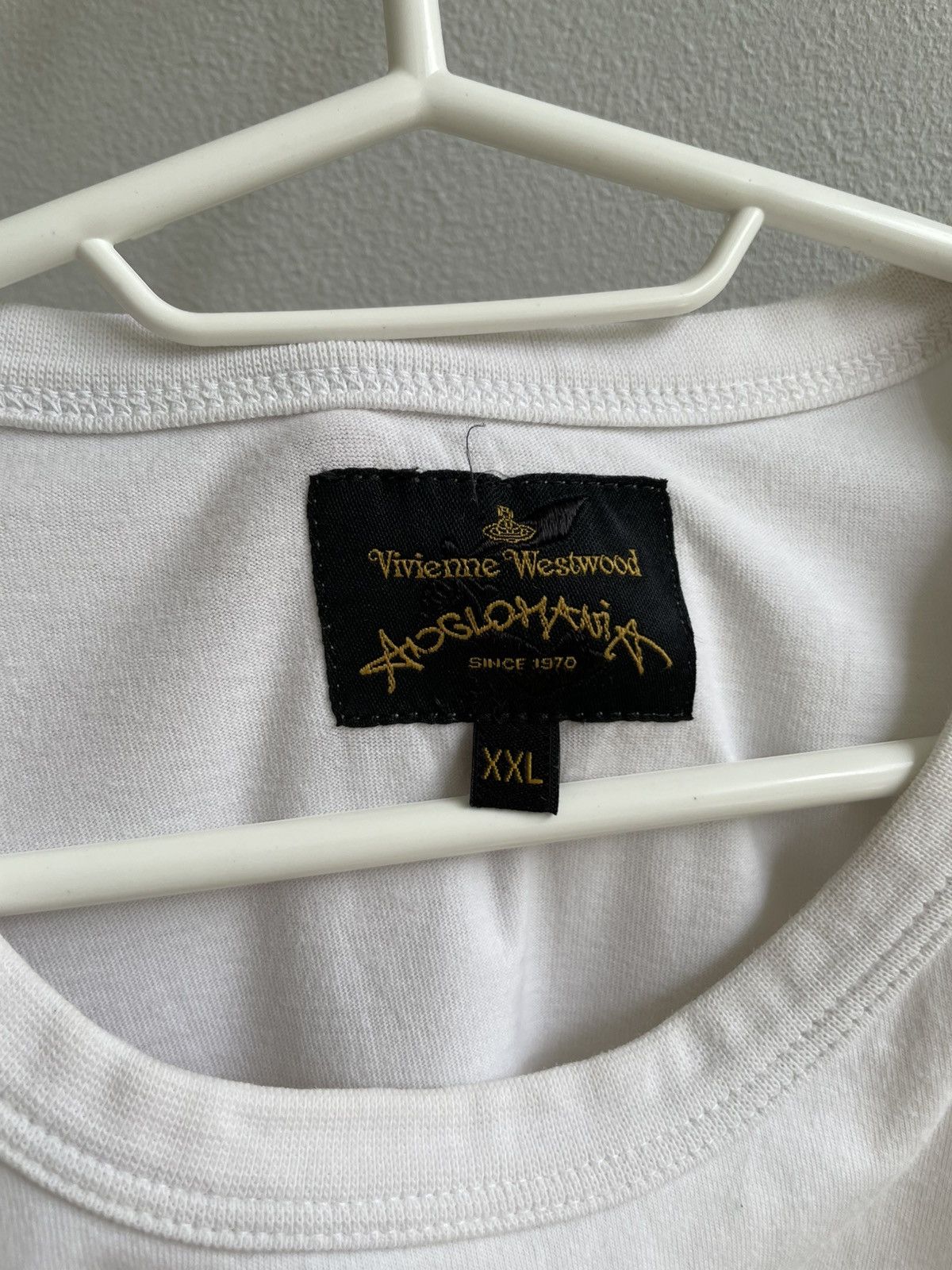 Vivienne Westwood Vivienne Westwood Anglomania Big Logo Orb Ehite T-shirt Rare Size US XL / EU 56 / 4 - 9 Thumbnail