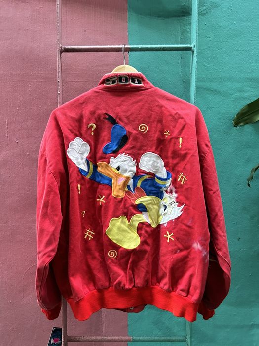 Disney 90s vintage Donald Duck JH Design Racing Jacket | Grailed