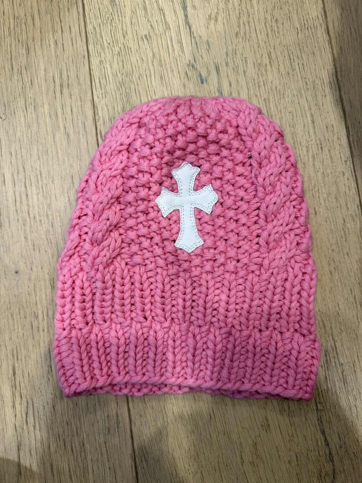 Chrome Hearts Chrome hearts pink beanie with white patch Size ONE SIZE - 1 Thumbnail
