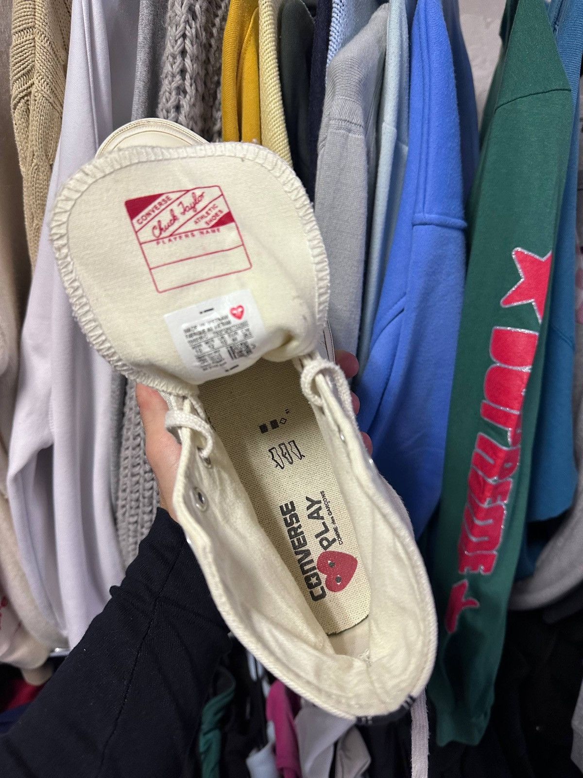 CDG by Comme des Garcons Vintage CDG Comme Des Garcons Play Converse Sneakers US 10 Size US 10 / EU 43 - 11 Thumbnail