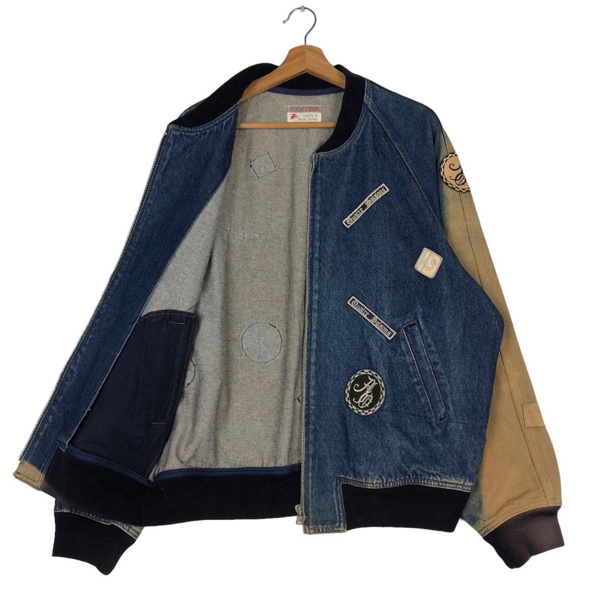 Hysteric Glamour Vintage Denim Bomber Jacket Atsuki Onishi Japan IsseyMiyake Size US L / EU 52-54 / 3 - 11 Thumbnail