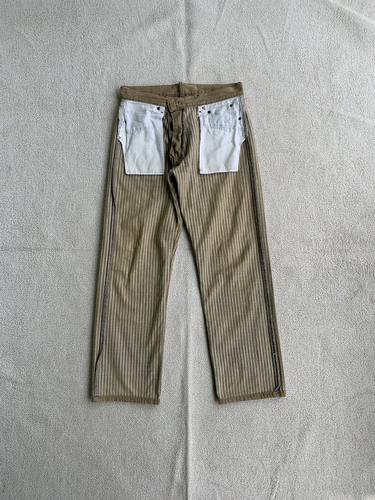 If Six Was Nine × Le Grande Bleu (L.G.B.) × semanticdesign VTG 00s Semantic Design Dirty Washed Denim Pants Size US 30 / EU 46 - 11 Thumbnail