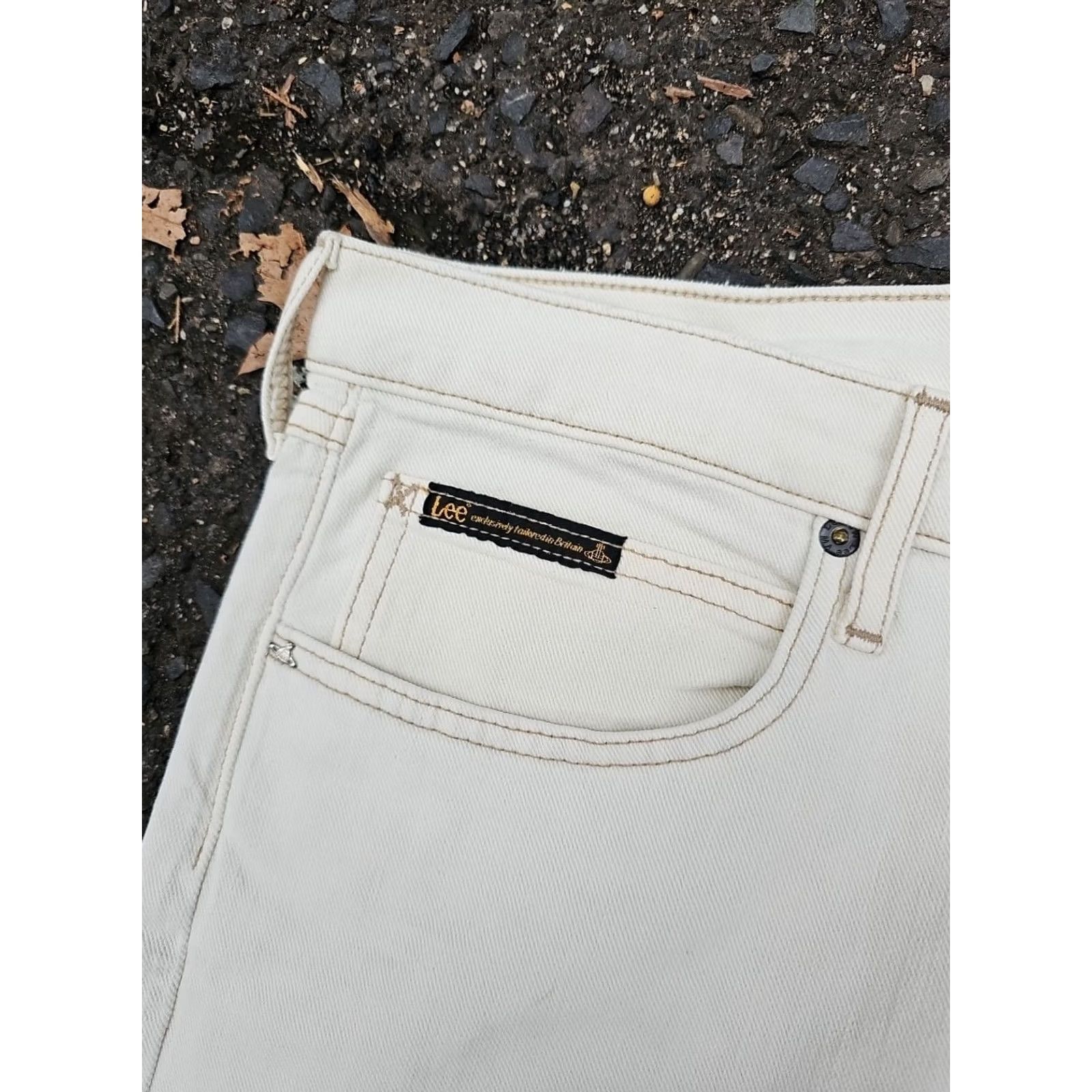 Vivienne Westwood VIVIENNE WESTWOOD Anglomania x Lee Low Crotch Jeans Size 34x34 Women White Straight Deadstock 34x32.5 90s? Size 24" / US 00 / IT 34 - 3 Thumbnail
