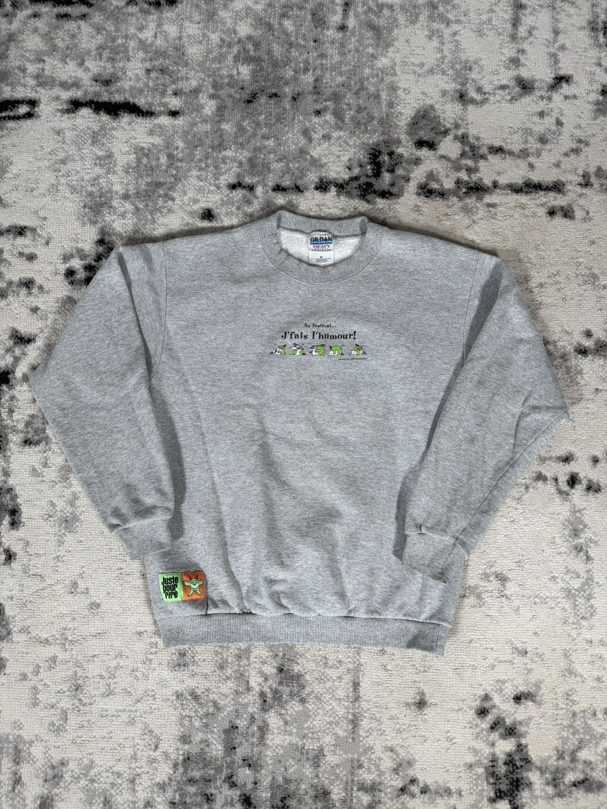 Gildan Vintage 1998 Just For Laugh French Cartoon Sweatshirt Size US M / EU 48-50 / 2 - 1 Thumbnail
