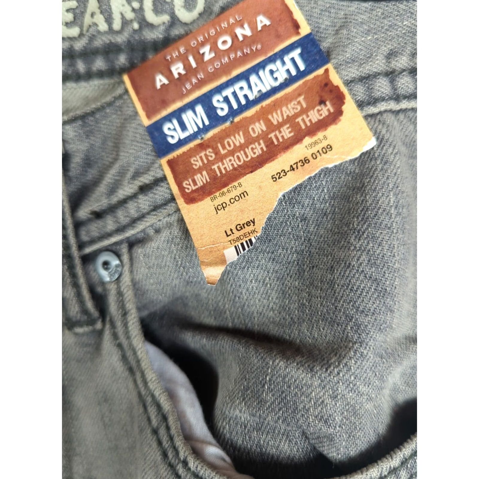 Vintage Arizona jeans Men Slim Straight Size 30x32 Light Gray New with tags Regular 5-Pocket Denim Cotton Vintage: No Mens Size US 30 / EU 46 - 3 Thumbnail