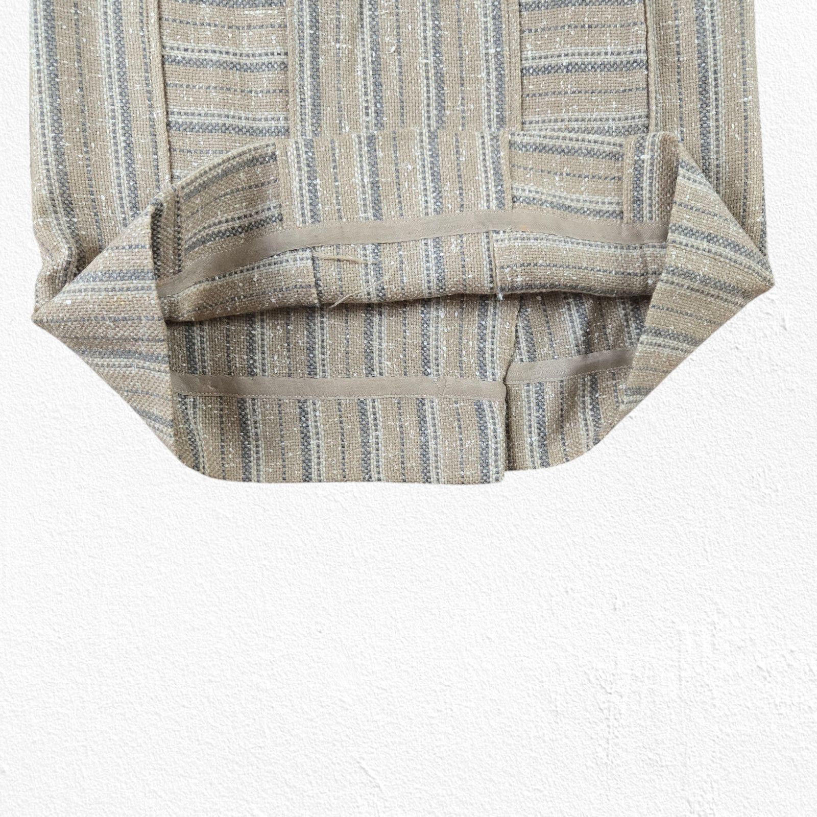 Vintage 1950s Beige Striped Tweed High Waisted Belted Skirt Size 2 Size 26" / US 2 / IT 38 - 5 Thumbnail